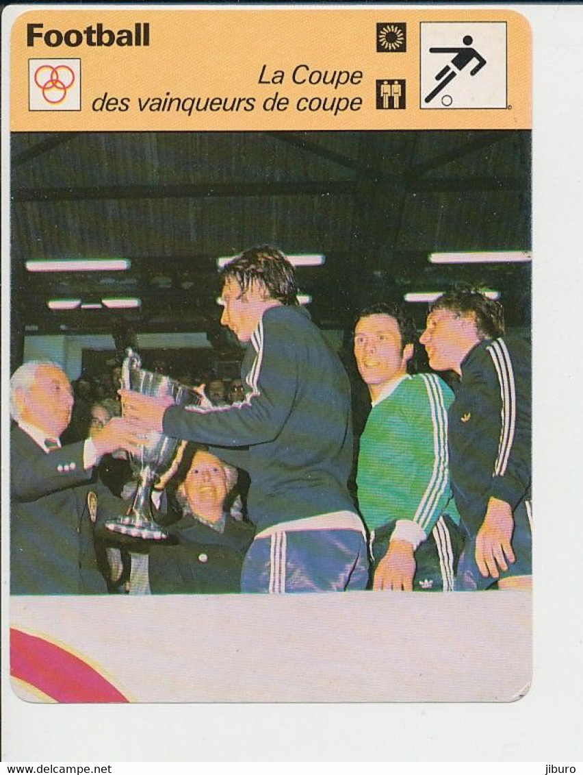 Fiche Foot Coupe Des Vainqueurs De Coupe Anderlecht Van Binst FICH-Football-2 - Sports