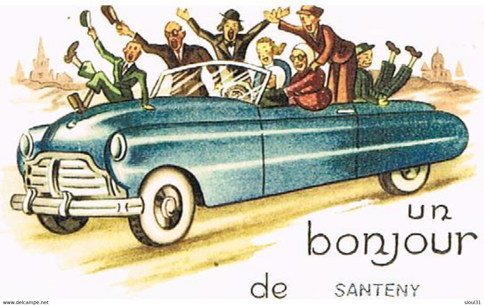 94  UN BONJOUR  DE   SANTENY       CPM  TBE   197 - Santeny