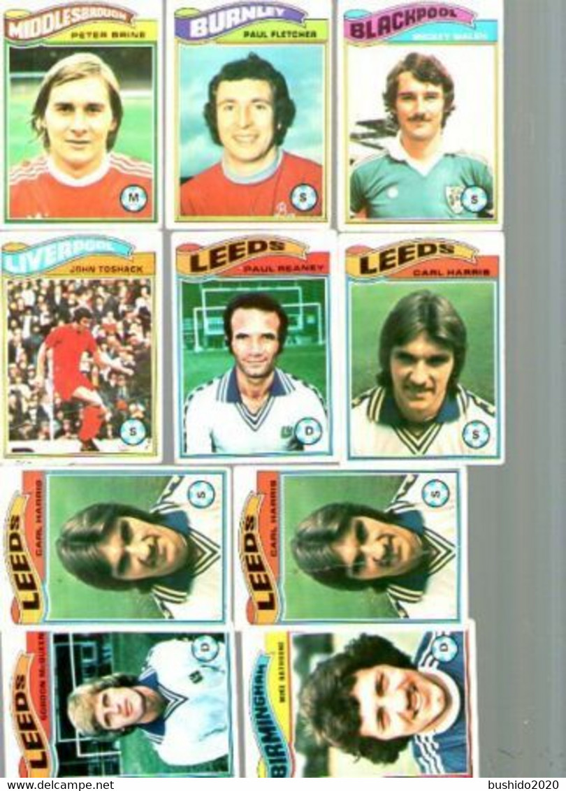 Lot 45 Vignettes Images Joueurs De Foot Football TOPPS CHEWING GUM INC 1978 Collection Album Authentique Ancienne - Werbung
