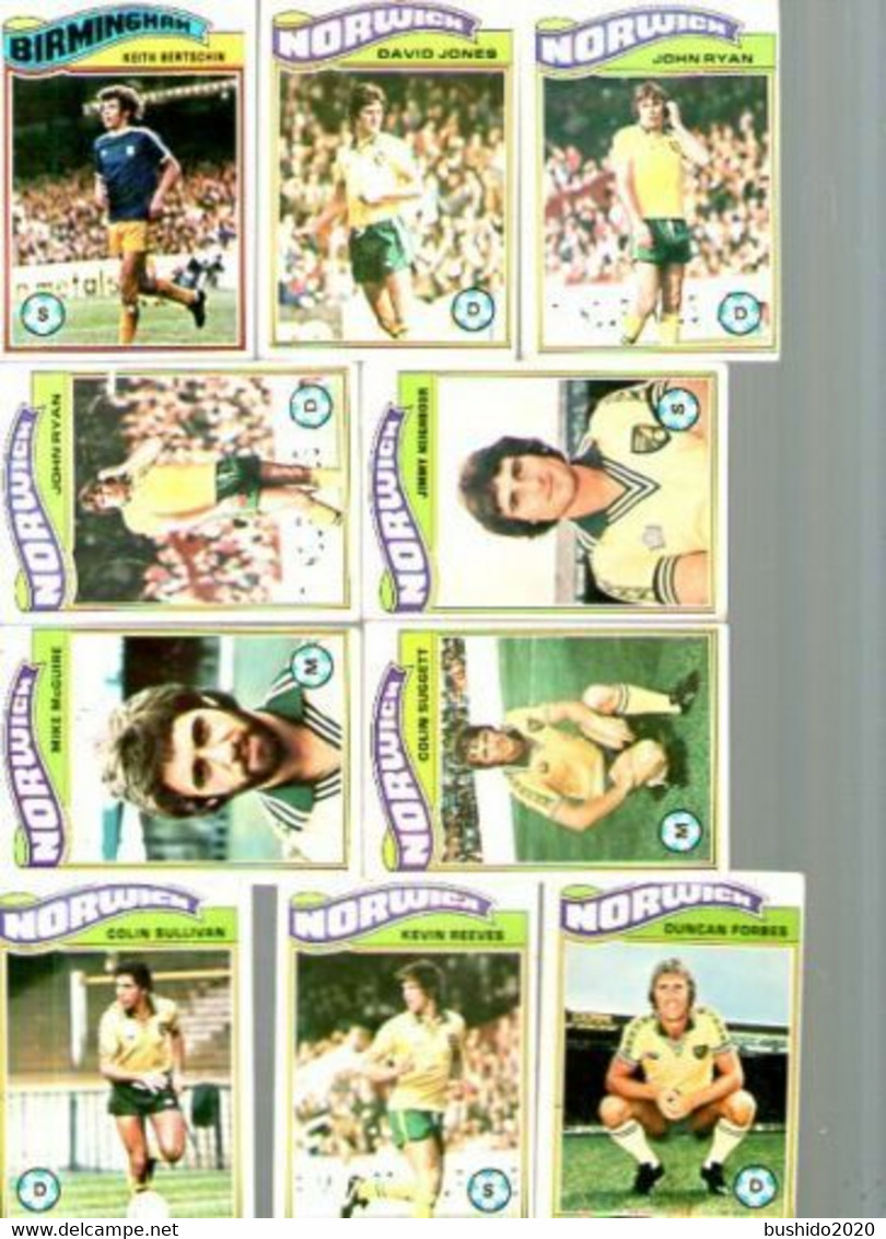 Lot 45 Vignettes Images Joueurs De Foot Football TOPPS CHEWING GUM INC 1978 Collection Album Authentique Ancienne - Werbung