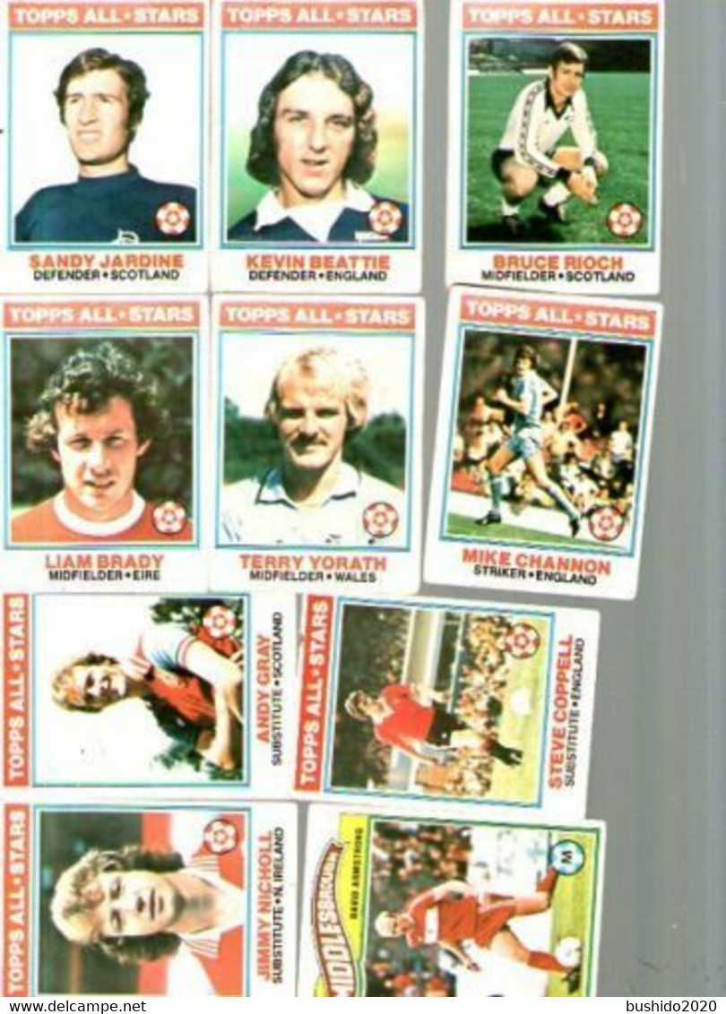 Lot 45 Vignettes Images Joueurs De Foot Football TOPPS CHEWING GUM INC 1978 Collection Album Authentique Ancienne - Werbung