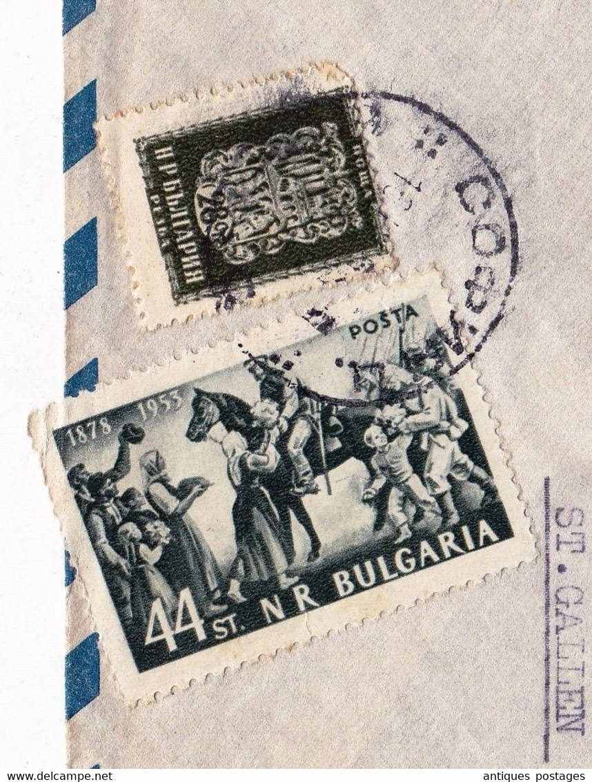 Lettre Bulgarie Sofia Saint Gallen Suisse Otto Lobeck Bulgarska Rosa Parfum Bulgaria - Lettres & Documents