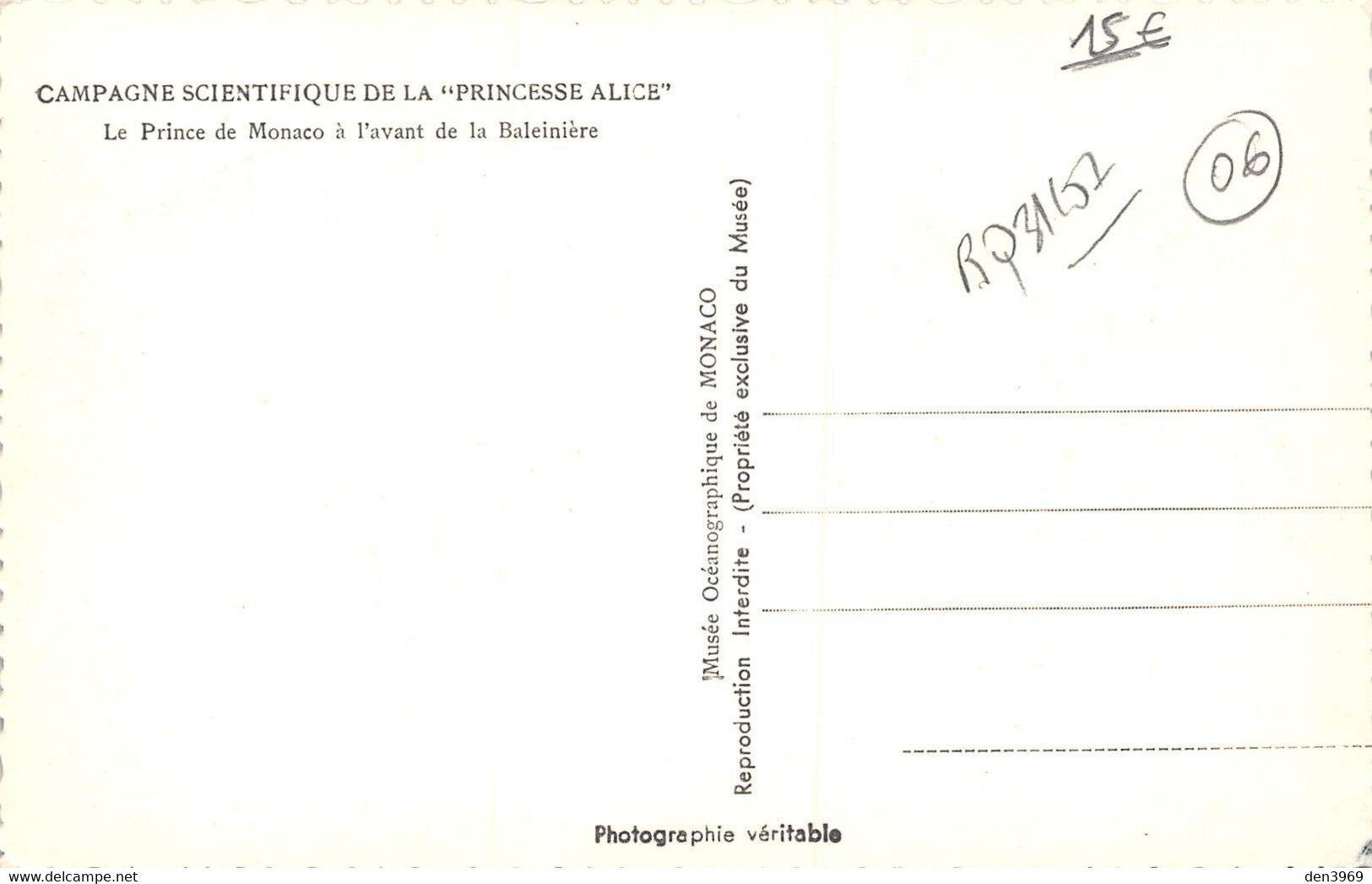 Campagne Scientifique De La Princesse Alice - Le Prince De MONACO à L'avant De La Baleinière - Musée Océanographique