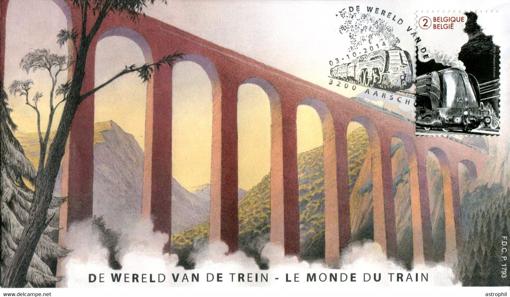 14214112 BE 20141003 Aarschot; Le Monde Du Train; FDC - 2011-2014