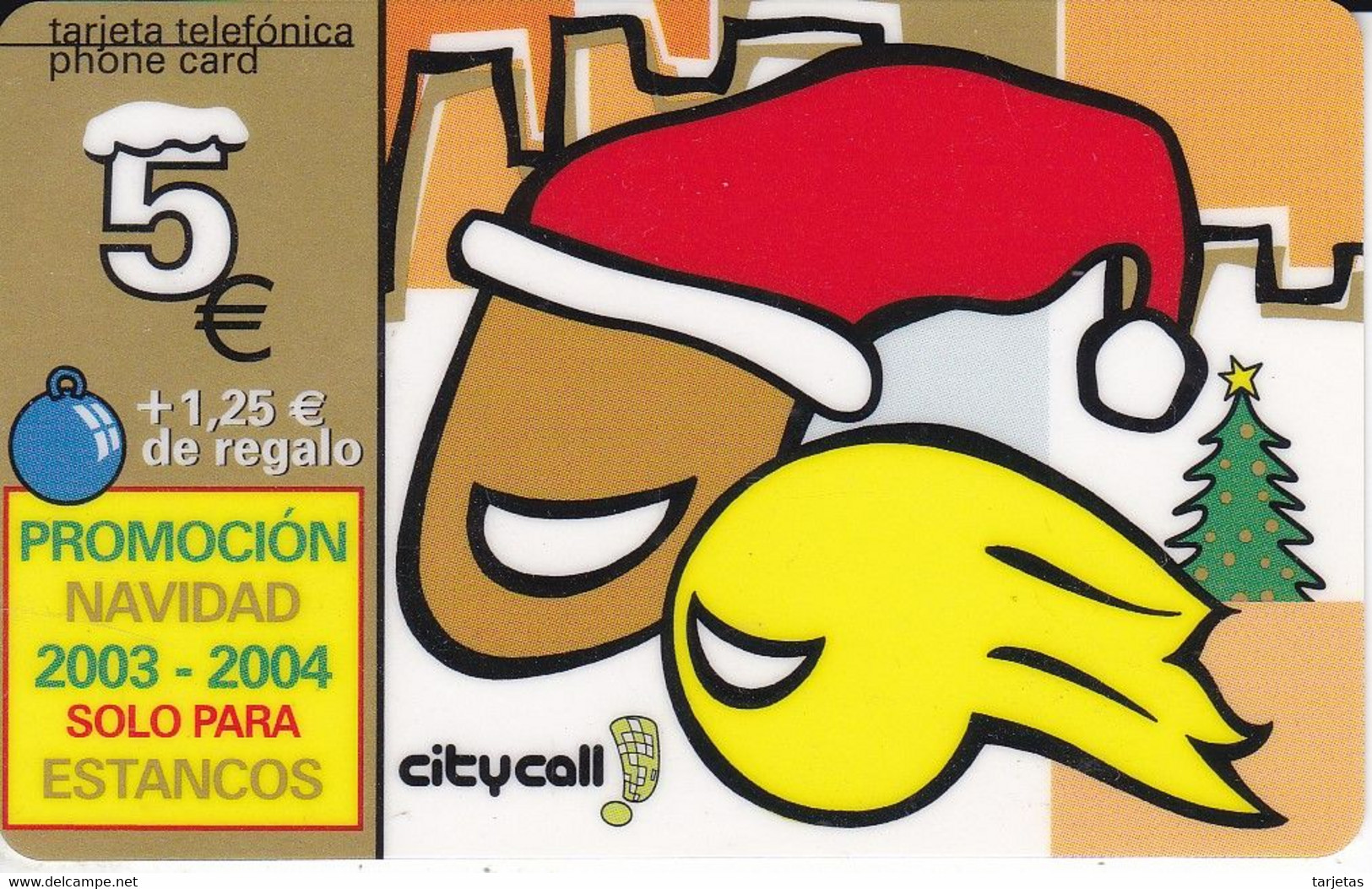 TARJETA DE ESPAÑA DE CITYCALL DE NAVIDAD 2003-2004 -NAVIDAD-CHRISTMAS - Noel