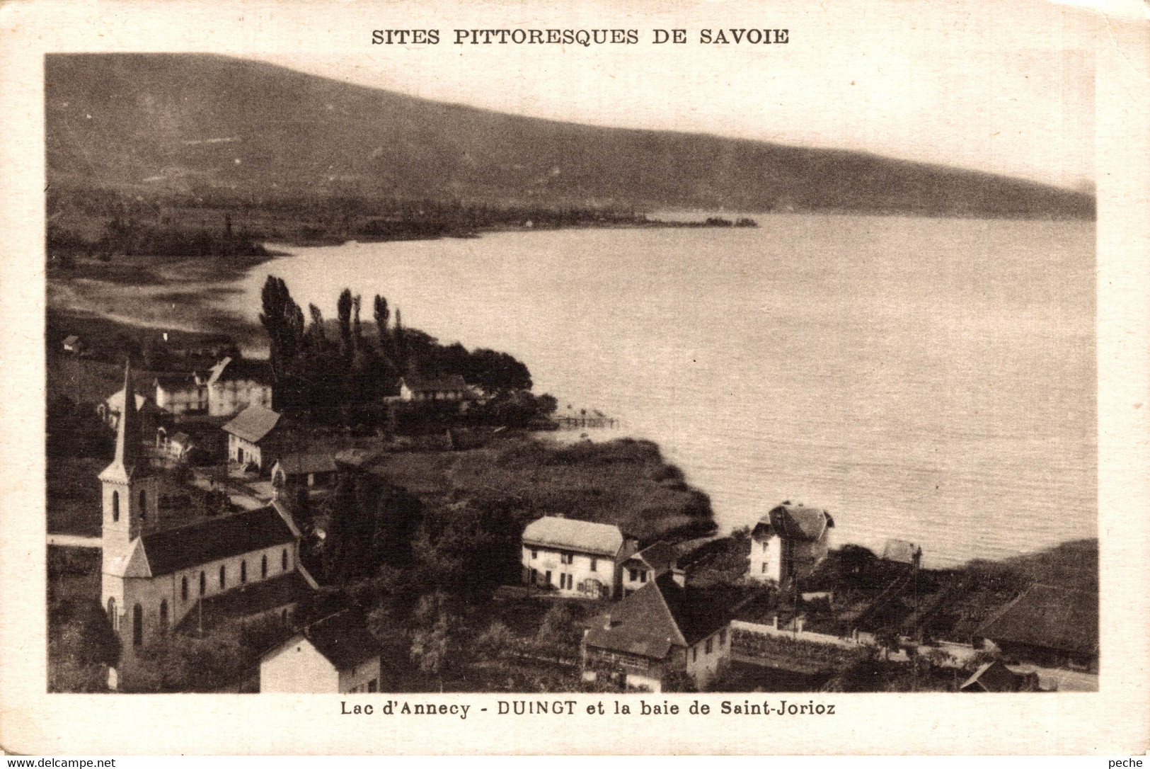 N°85066 -cpa Lac D'Annecy -Duingt Et La Baie De Saint Jorioz- - Duingt