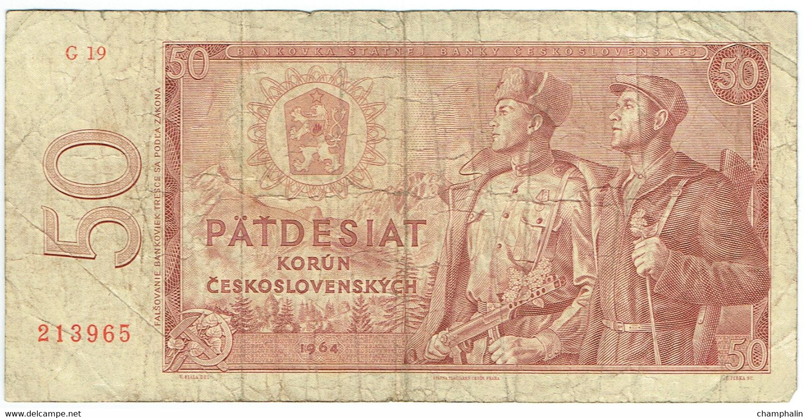 Tchécoslovaquie - Billet De 50 Korun - 1964 - P90b - Tchécoslovaquie