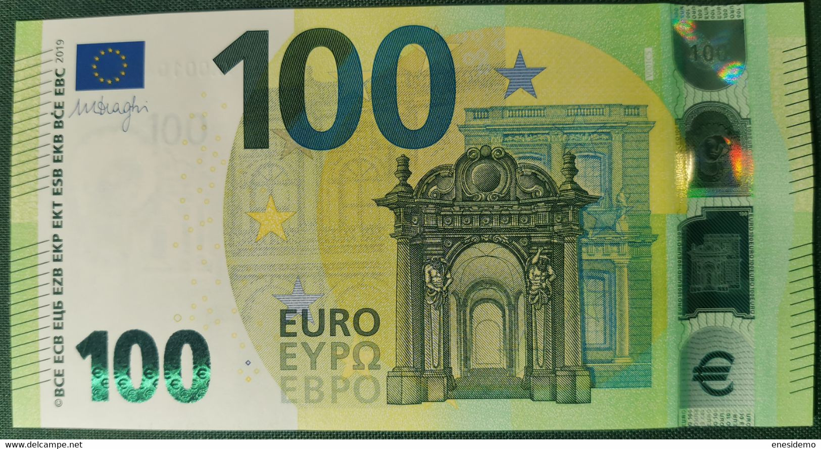 100 EURO SPAIN 2019 DRAGHI V001C5 VA00 SC FDS UNCIRCULATED  PERFECT - 100 Euro