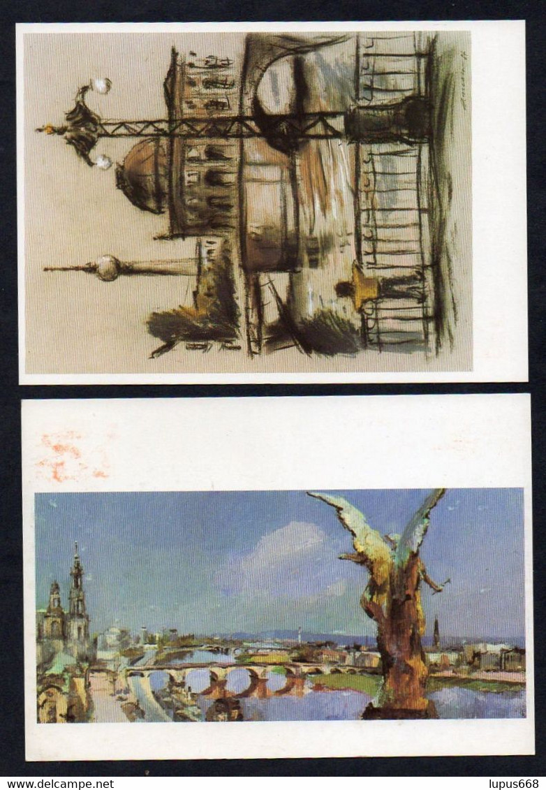 DDR 1987 MiNr. --  Gestempelt /o  16 Bildpostkarten X. Kunstausstellung Der DDR, Dresden - Cartes Postales Privées - Oblitérées