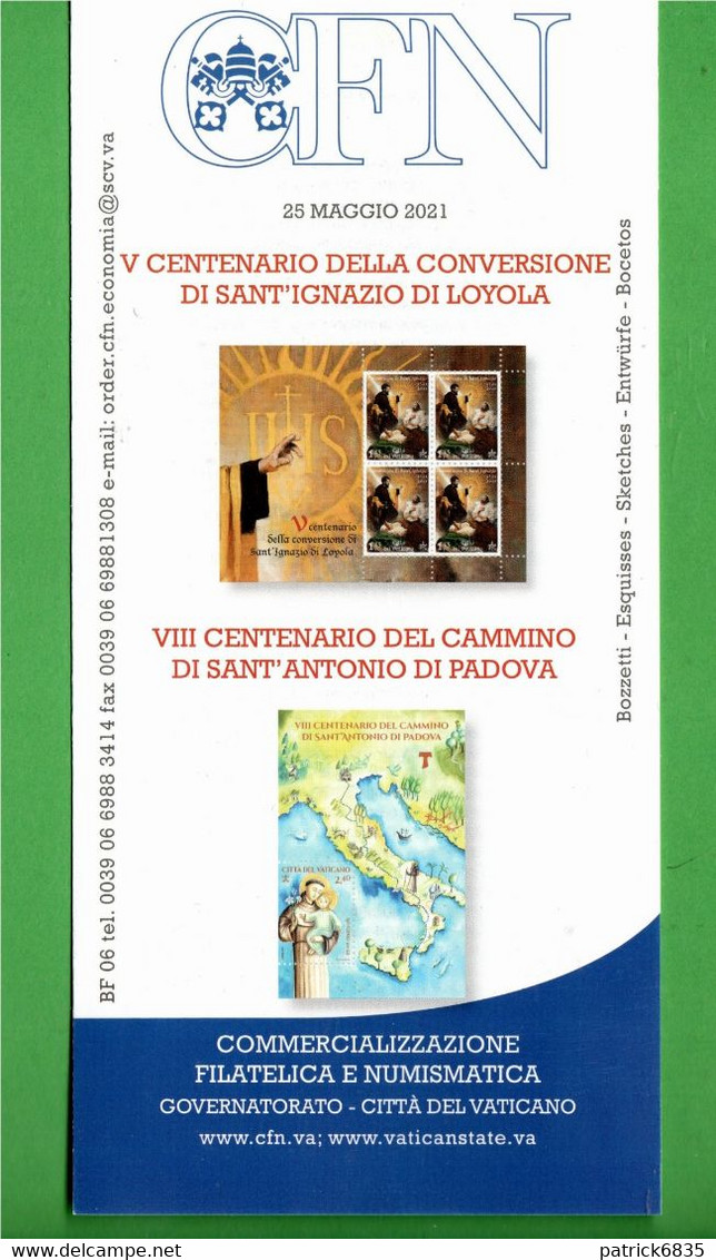 Vaticano - 2021 - Bollettino. Ufficiale. Sant'IGNAZIO Di LOYOLA - Sant'ANTONIO Di PADOVA  25/05///2021. - Cartas & Documentos