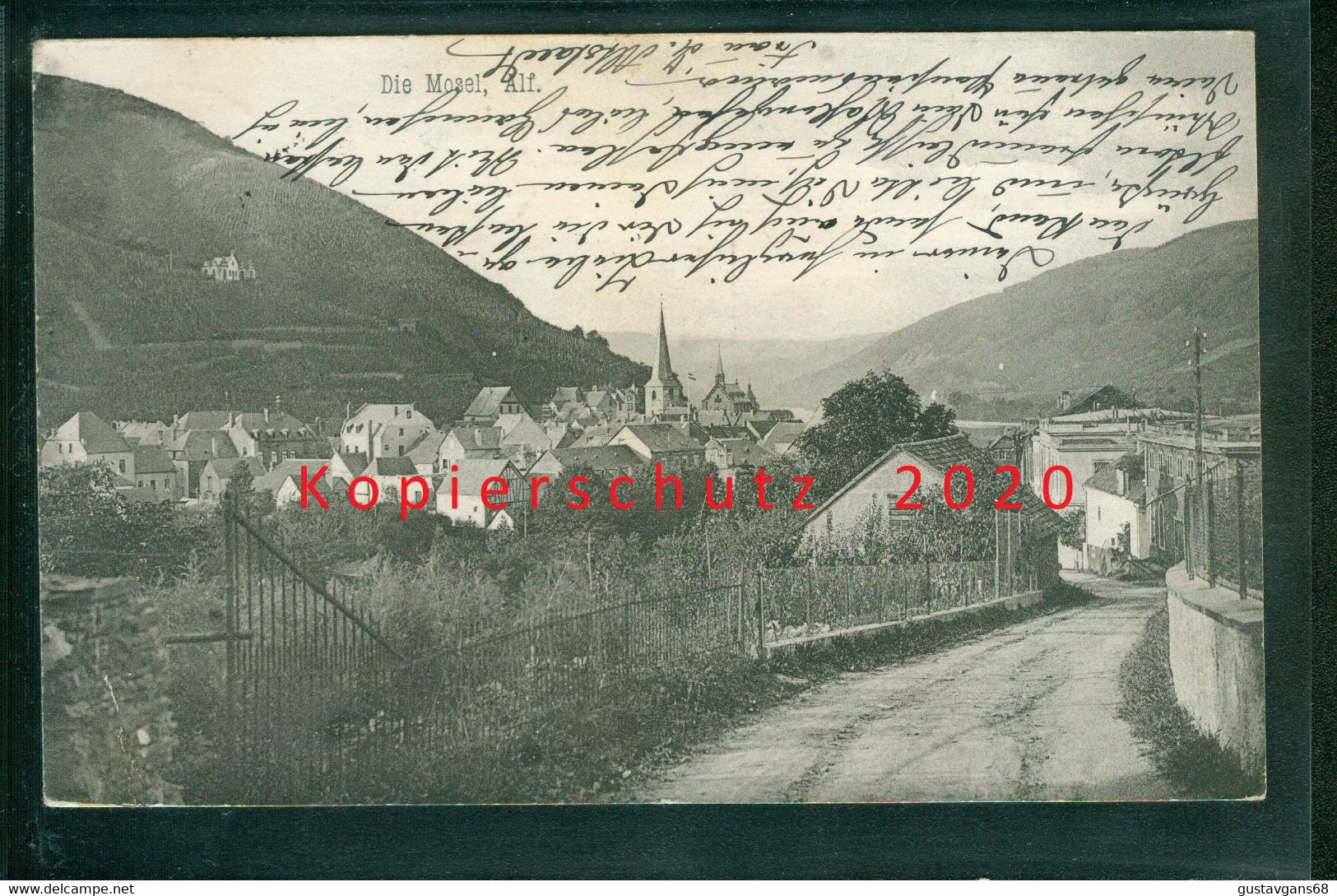 AK Alf, Mosel, Bullay, LK Cochem- Zell, Gelaufen 1908? Nach Rouen, Frankreich - Alf-Bullay