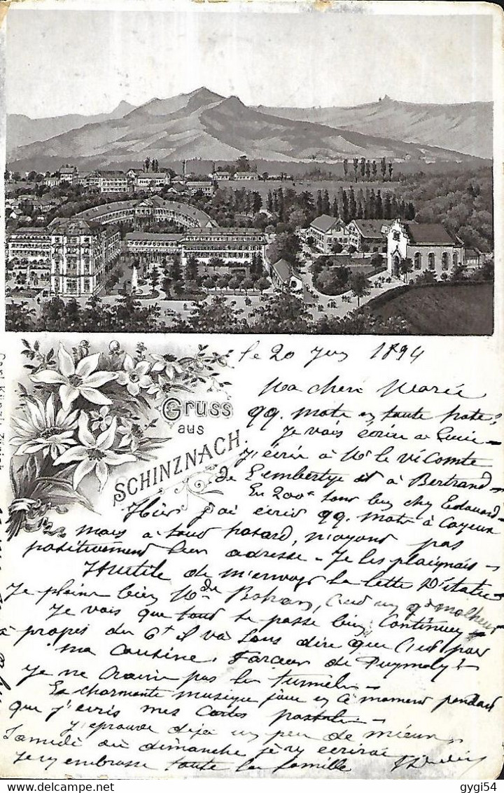 Gruss Aus Schinznach CPA 1894 - Schinznach 