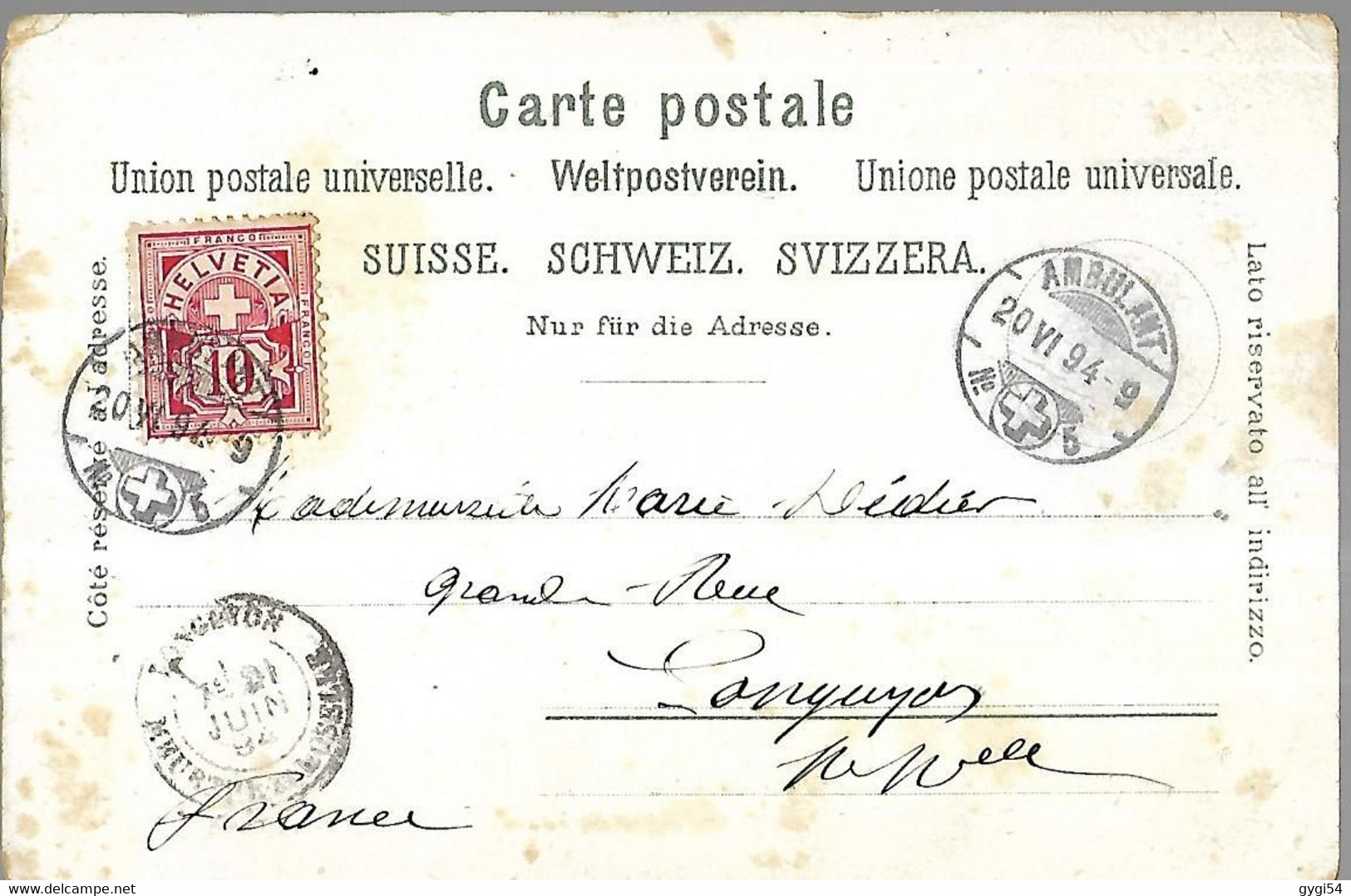 Gruss Aus Schinznach CPA 1894 - Schinznach 