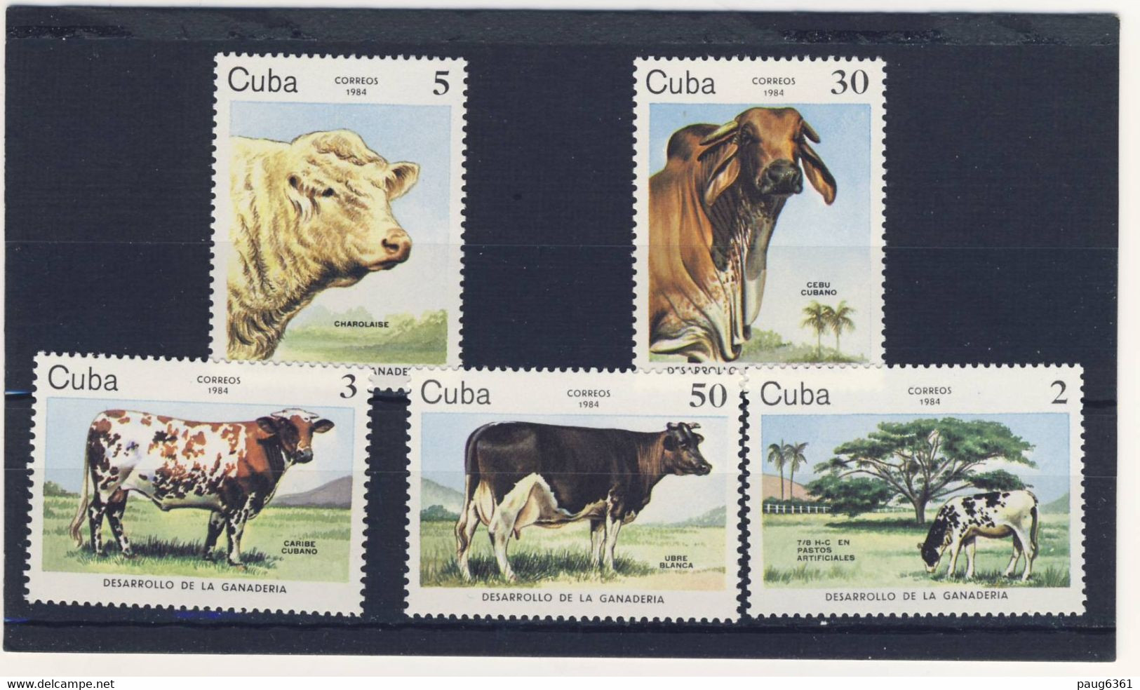 CUBA 1984 BOVINS   YVERT N°2570/74  NEUF MNH** - Farm