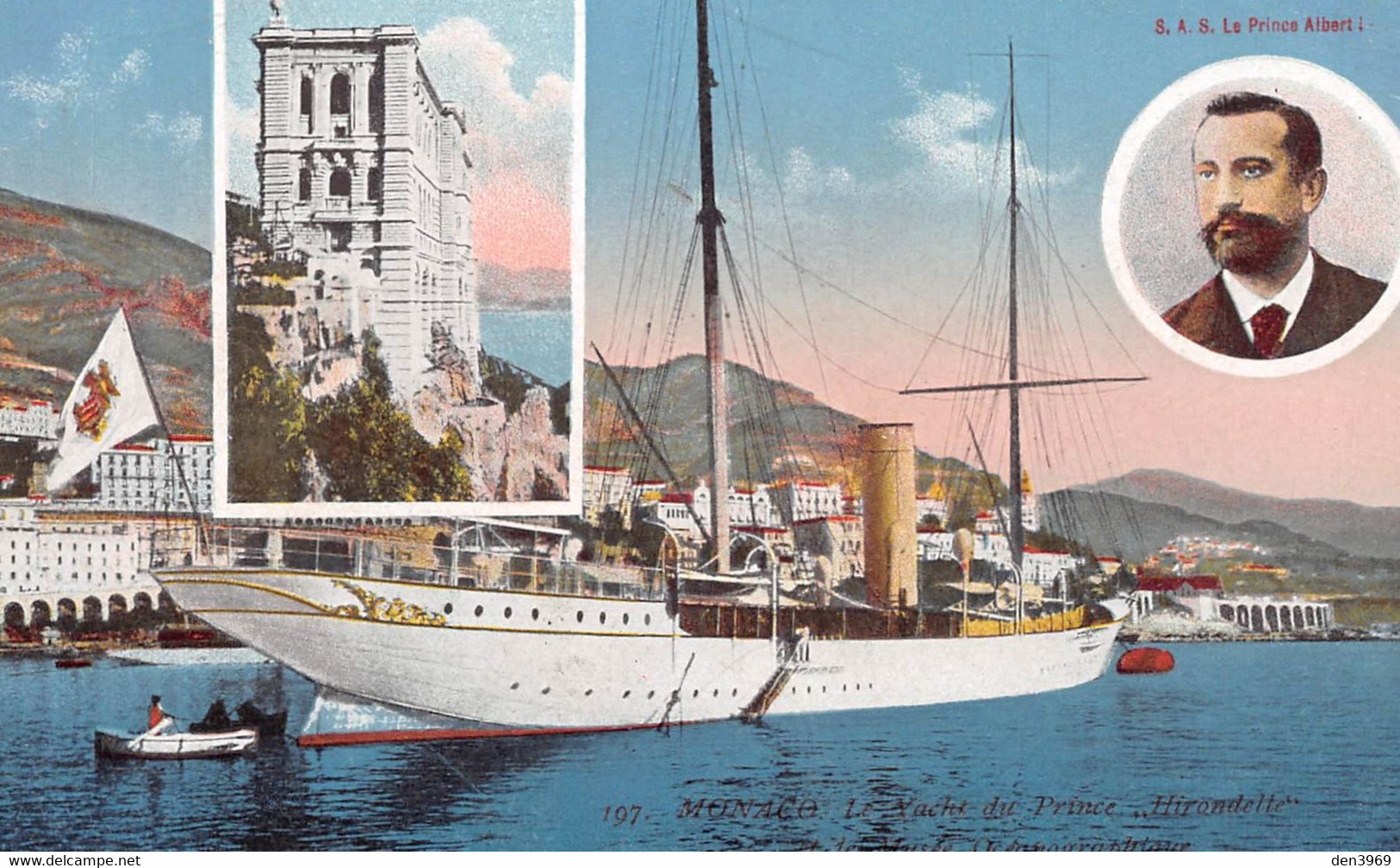 MONACO - Le Yacht Du Prince, Hirondelle - Musée Océanographique - Tirage Couleurs - Port