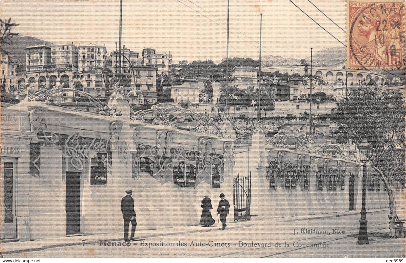 MONACO - Exposition Des Auto-Canots - Boulevard De La Condamine - Carte Toilée - La Condamine