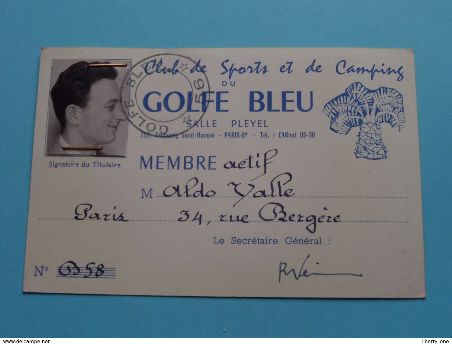 3 Cartes Membre De La Famille VALLE Paris Rue Bergère ( GOLFE BLEU Salle Pleyel ) 19?? ( Voir Photo ) ! - Abbigliamento, Souvenirs & Varie