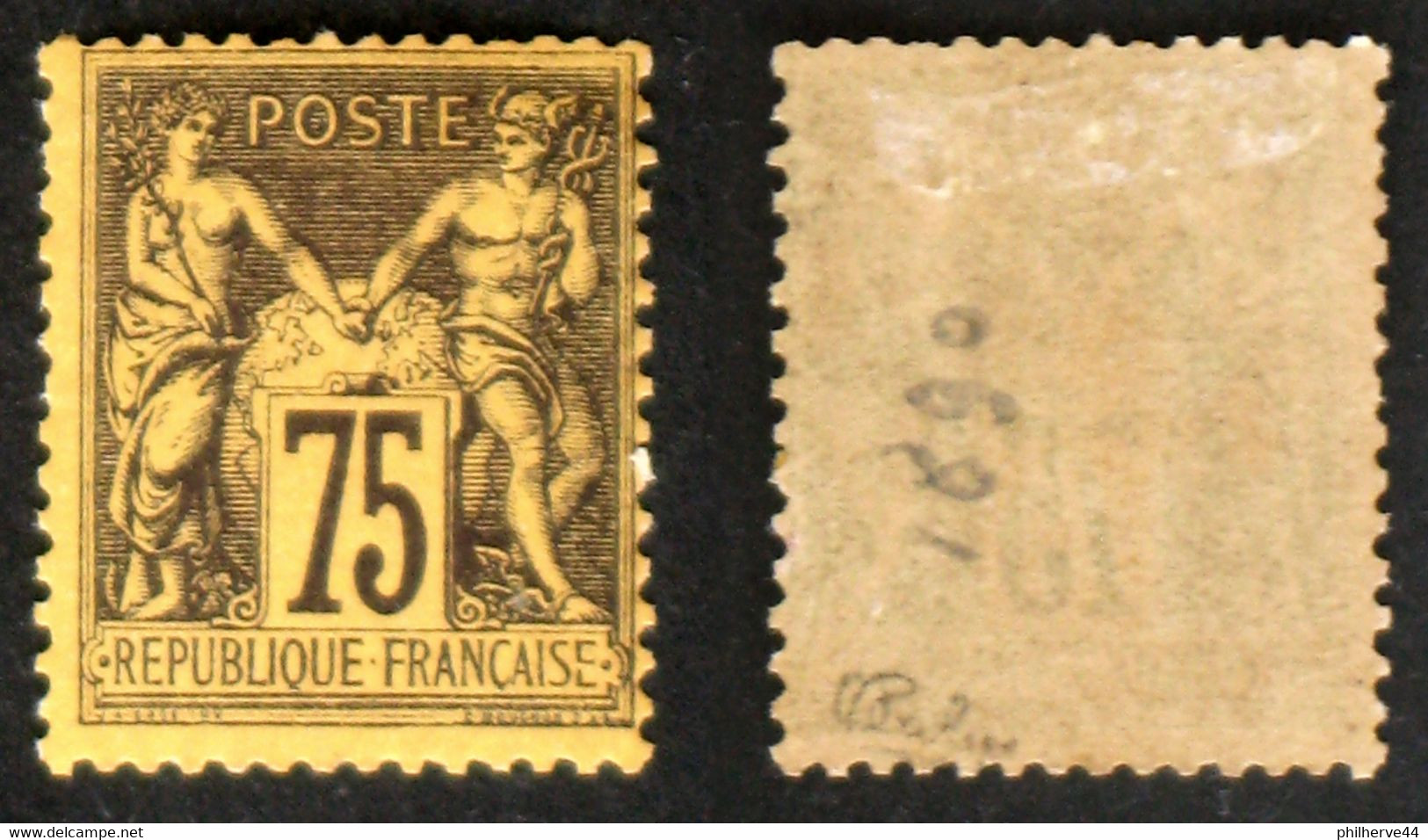 N° 99 75c Violet/orange SAGE Neuf N* TB Cote 400€ Signé Calves - 1876-1898 Sage (Type II)