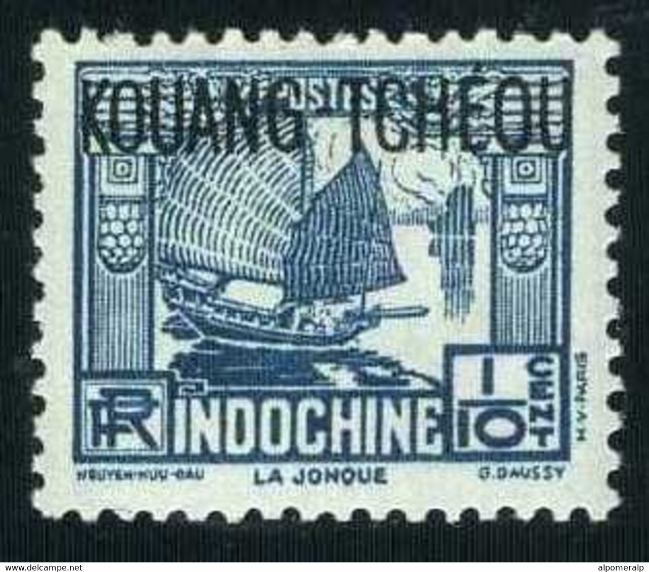 French Post Office In Kouang-Tcheou (China)  1937 Mi B129 MNH Sailing Ship | Junk | - Nuevos