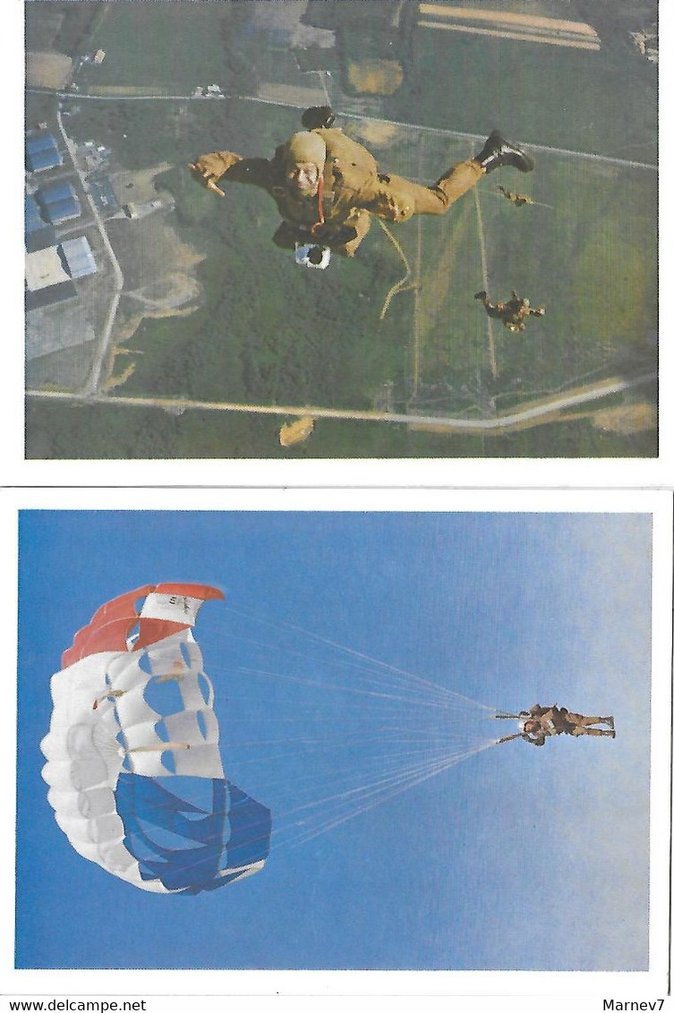 Transport Aviation Parachutisme Parachutistes Parachutistes - Ecole Troupes Aéroportées - 6 Encarts Neufs - Parachutisme