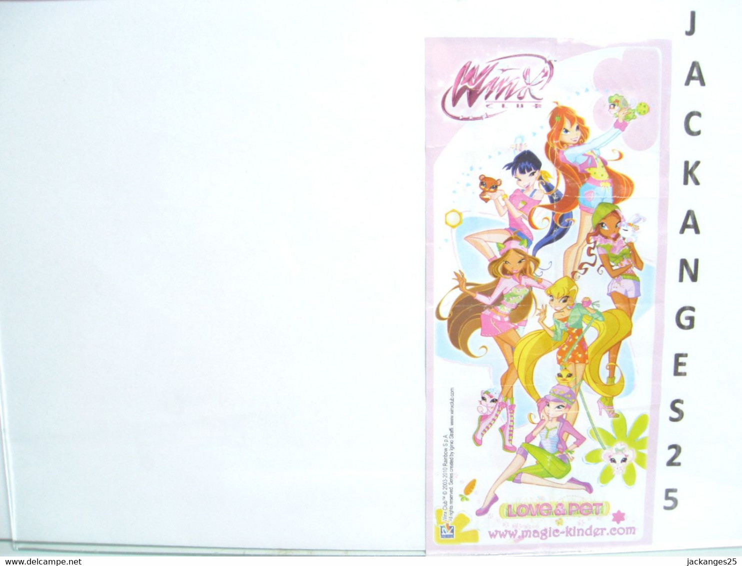 KINDER MPG DE 108  WINX CLUB ITALIE SANS 3D  2009 / 2010  + BPZ - Familles