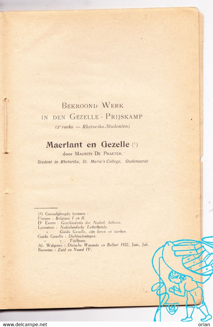 Boek - Guido Gezelle Herdacht - Uitgave n.a.v. 25j. overlijden - Brugge 1924 / AVV VVK - Davidsfonds