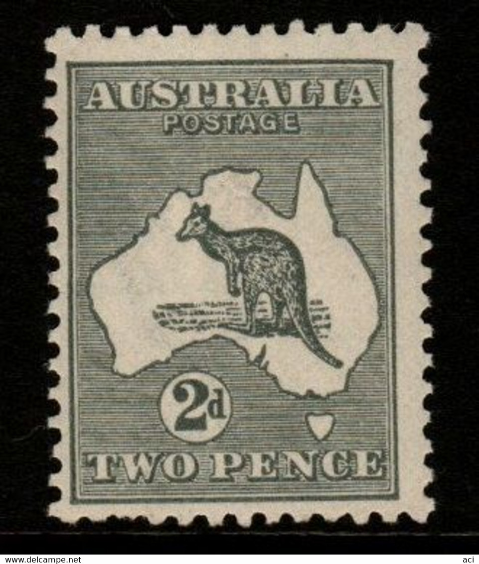 Australia SG 24  1915 2nd Wtmk Kangaroo,2d Grey,Mint  Hinged, - Mint Stamps