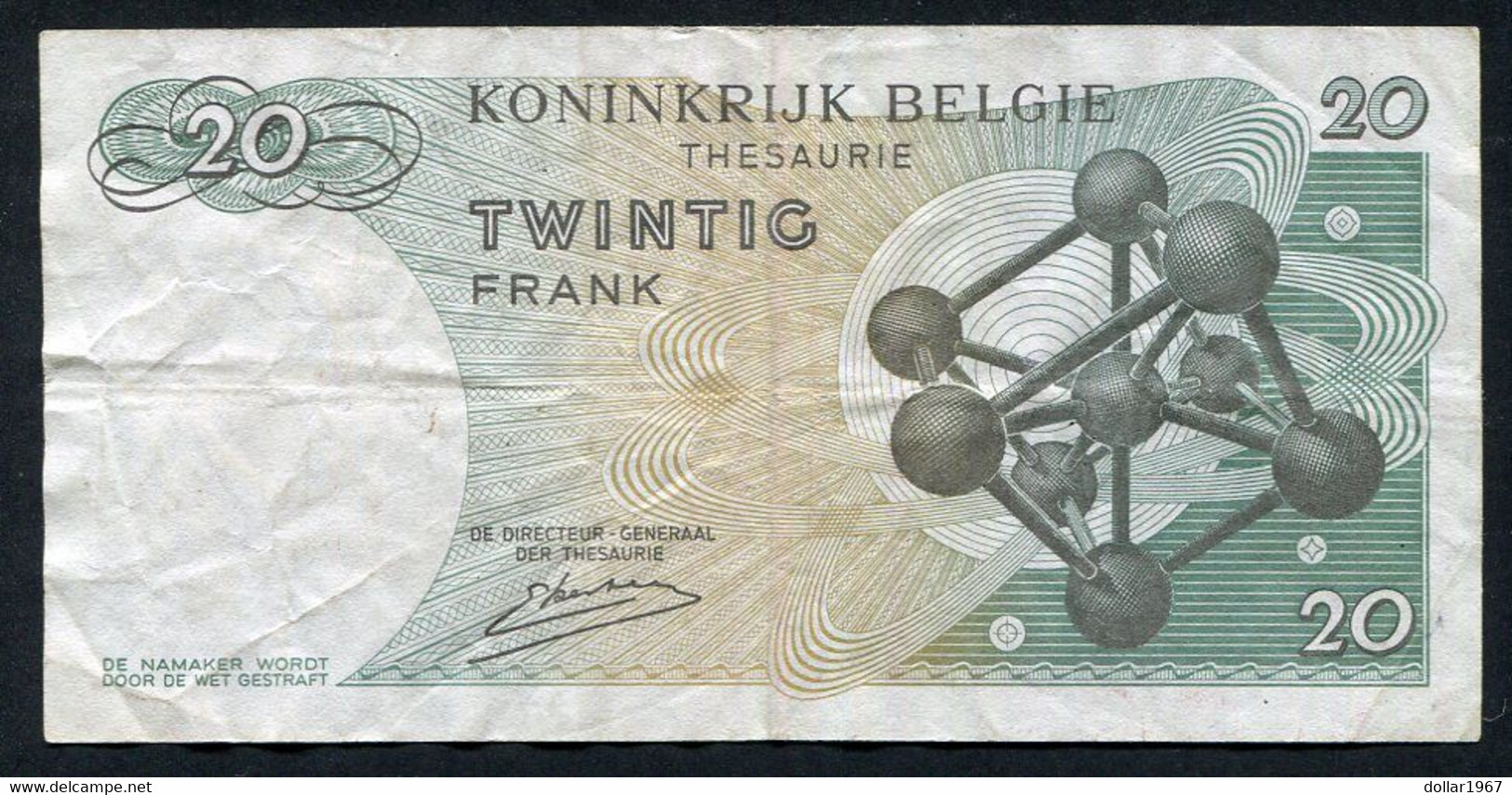 België Belgique Belgium 15 06 1964 -  20 Francs Atomium Baudouin.  3 R 7454850 - 20 Franchi