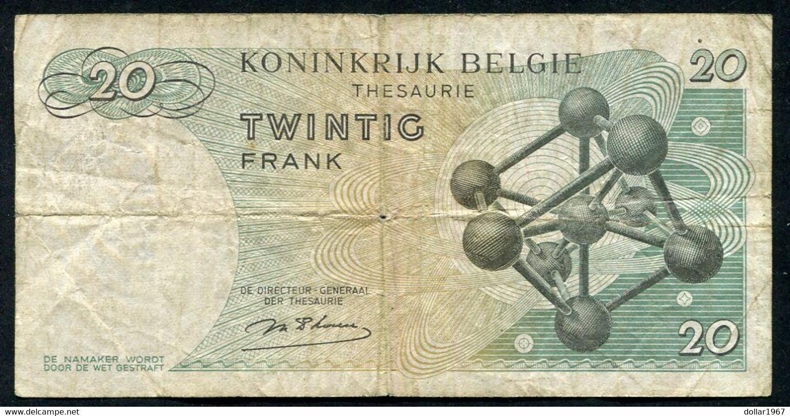 België Belgique Belgium 15 06 1964 -  20 Francs Atomium Baudouin.  2 U 8748997 - 20 Francs