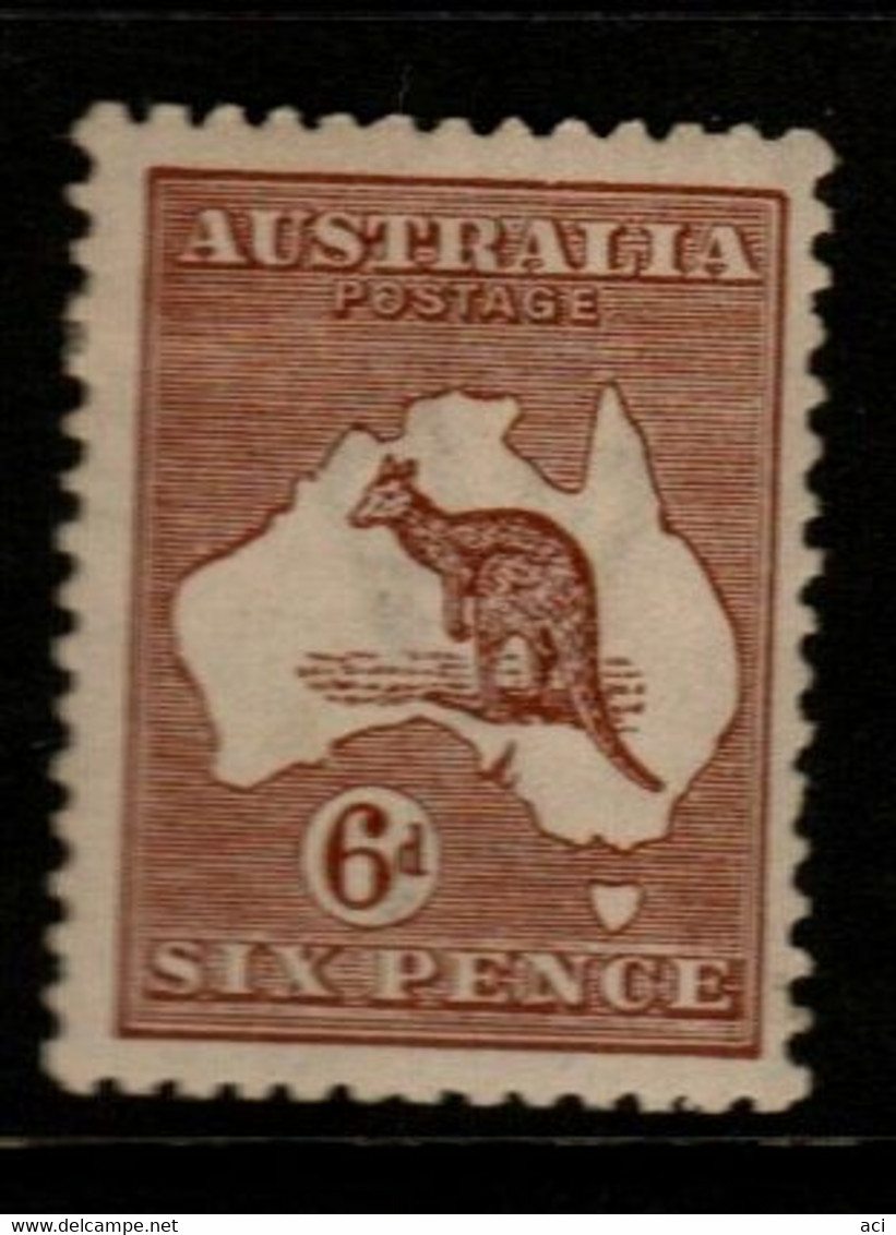 Australia SG 73 1915-20  3rd Wtmk Kangaroo,6d Chestnut,Mint Hinged - Ungebraucht