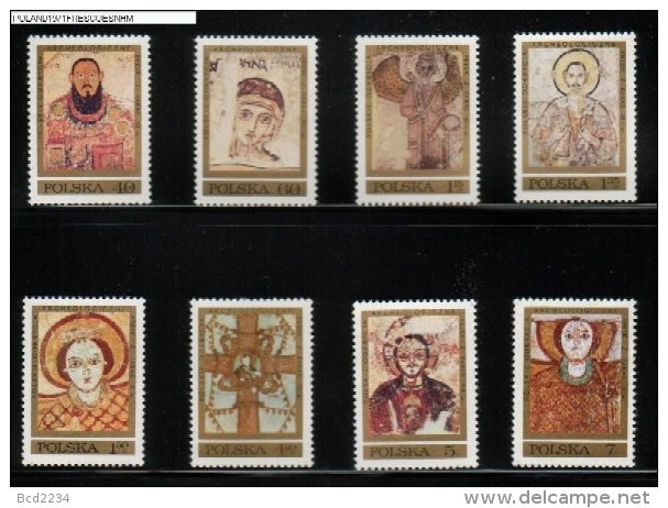 POLAND 1971 POLISH ARCHEOLOGY DISCOVERIES FRESCOES FROM FARAS SET Egypt Lake Nasser Religion Madonnas Angels Saint - Nuevos