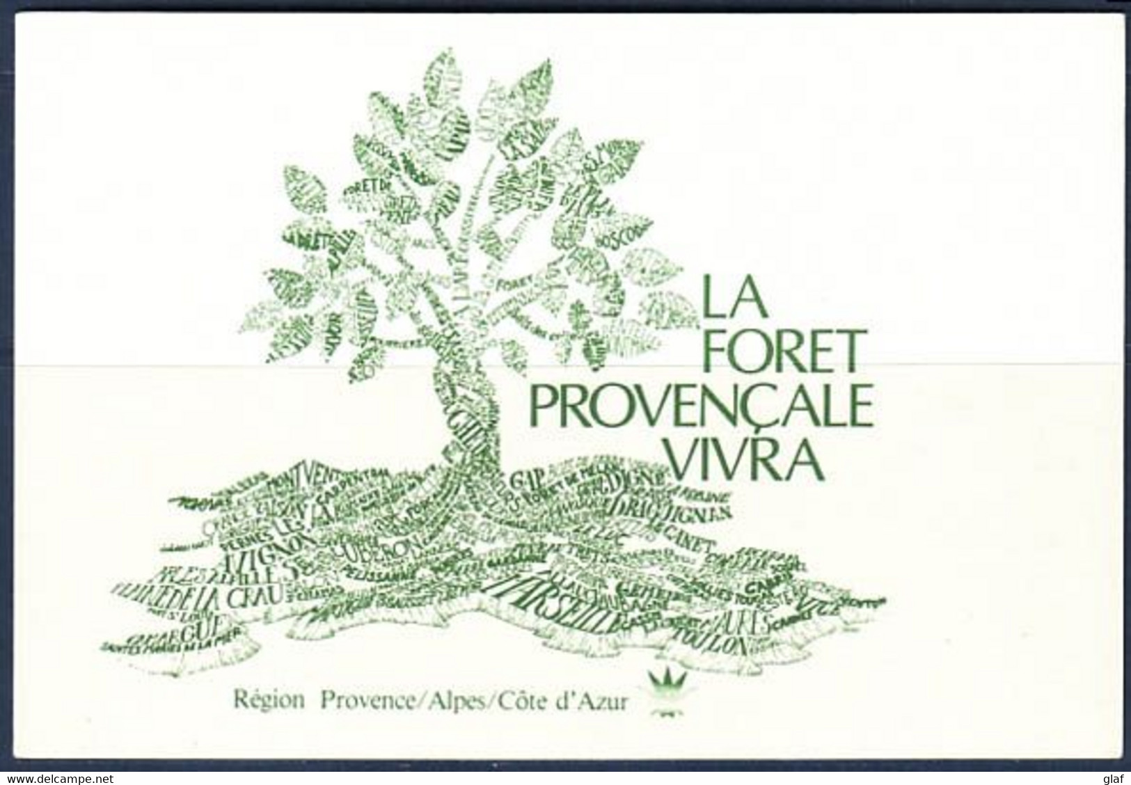 Carte Postale Pétition Pour Sauver La Forêt Provençale - Fin Des Années 1970 - Alberi