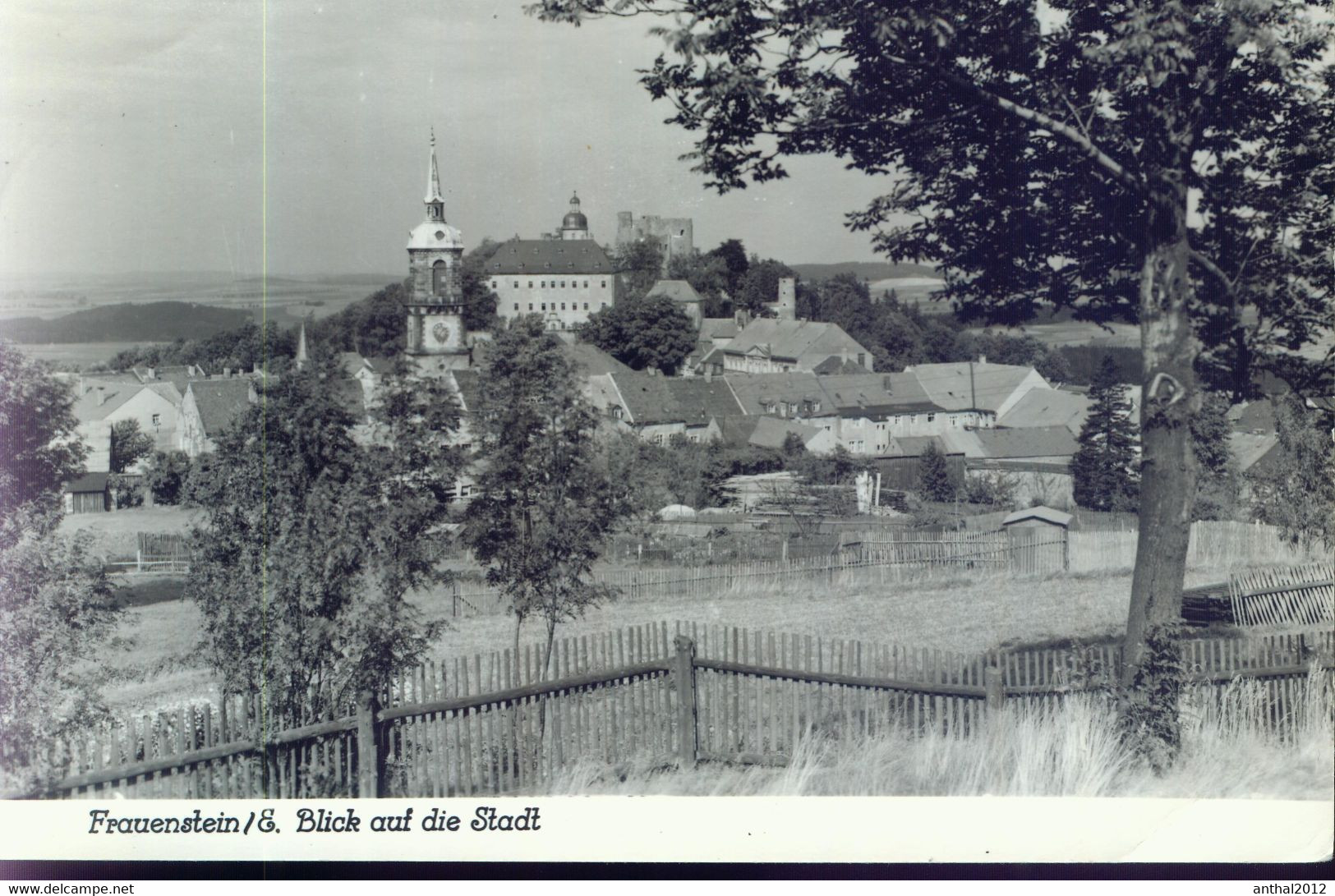 Rarität Frauenstein Sachsen Wohnhäuser Kirche Burg Sw 1966 Gel. 5.7.1972 Photo-Eulitz Radeberg - Frauenstein (Erzgeb.)