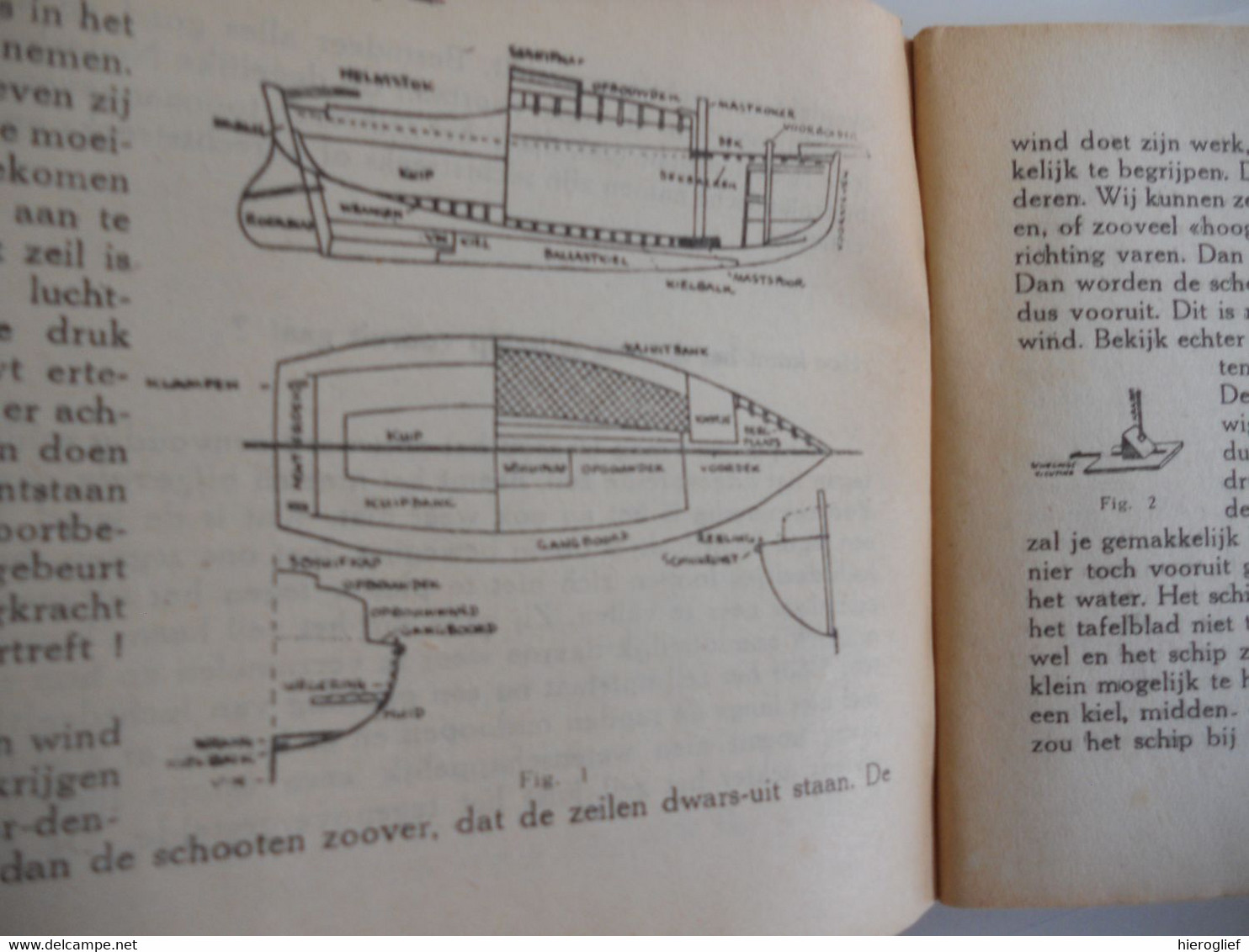 ZEILEN Door G. Scheerlinck Leuven De Pijl ZEILBOOT BOOT ZEILSCHIP SCHIP VAREN Watersport Reven - Antique