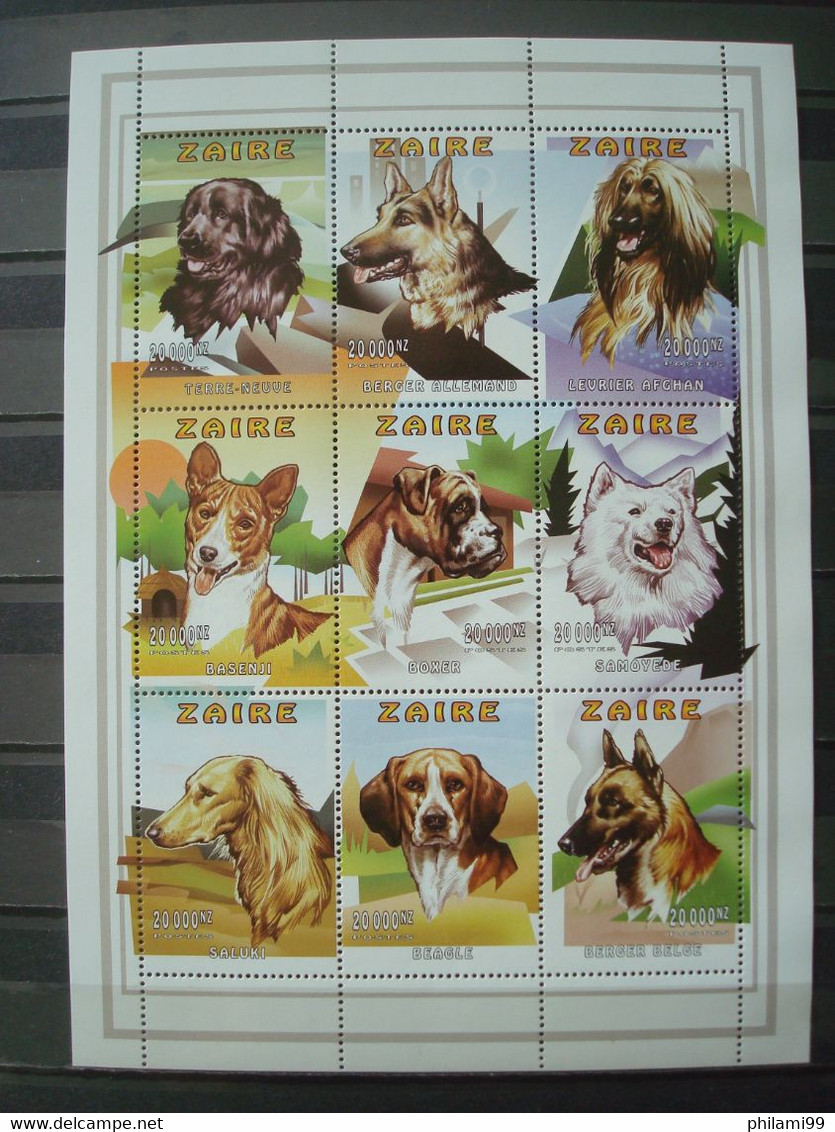 ZAIRE 1997 6 BLOCS MNH** CATS & DOGS - Nuovi