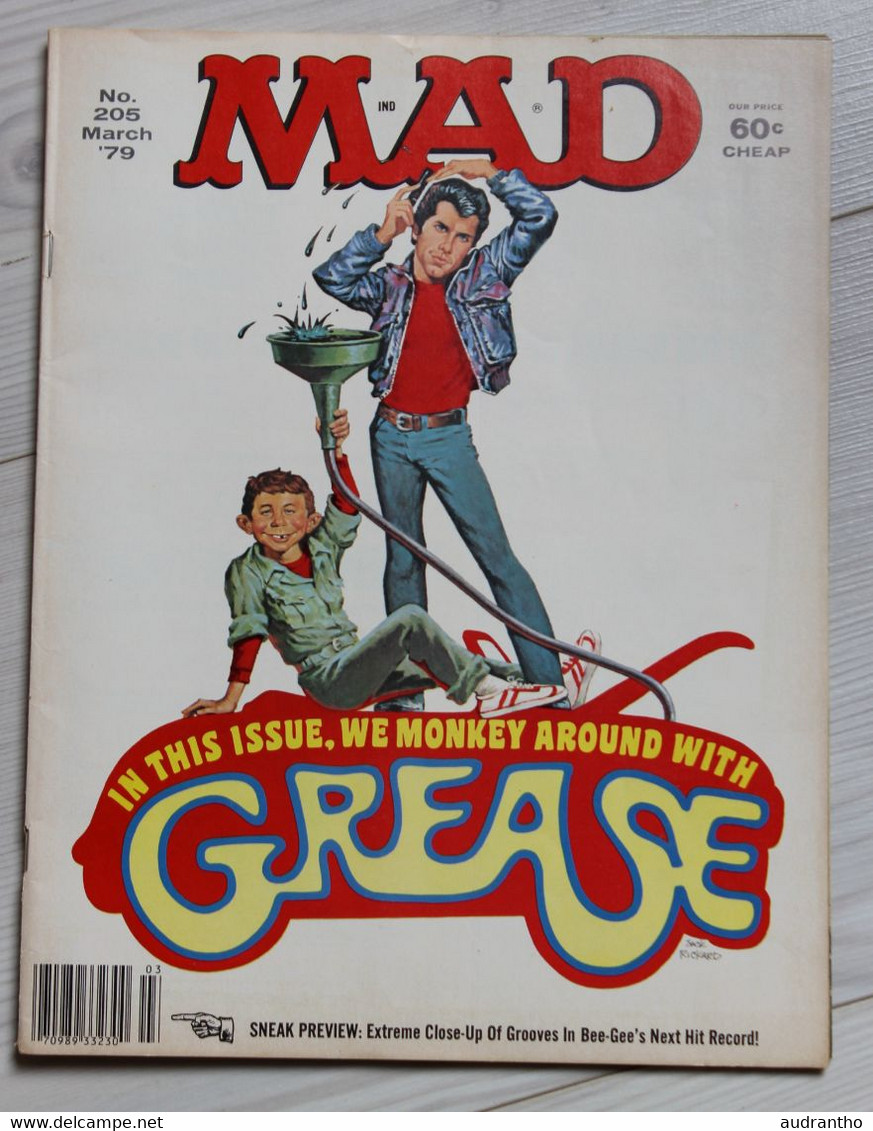 Ancien Magazine MAD N°205 Mars 1979 GREASE En Anglais - Altri Editori