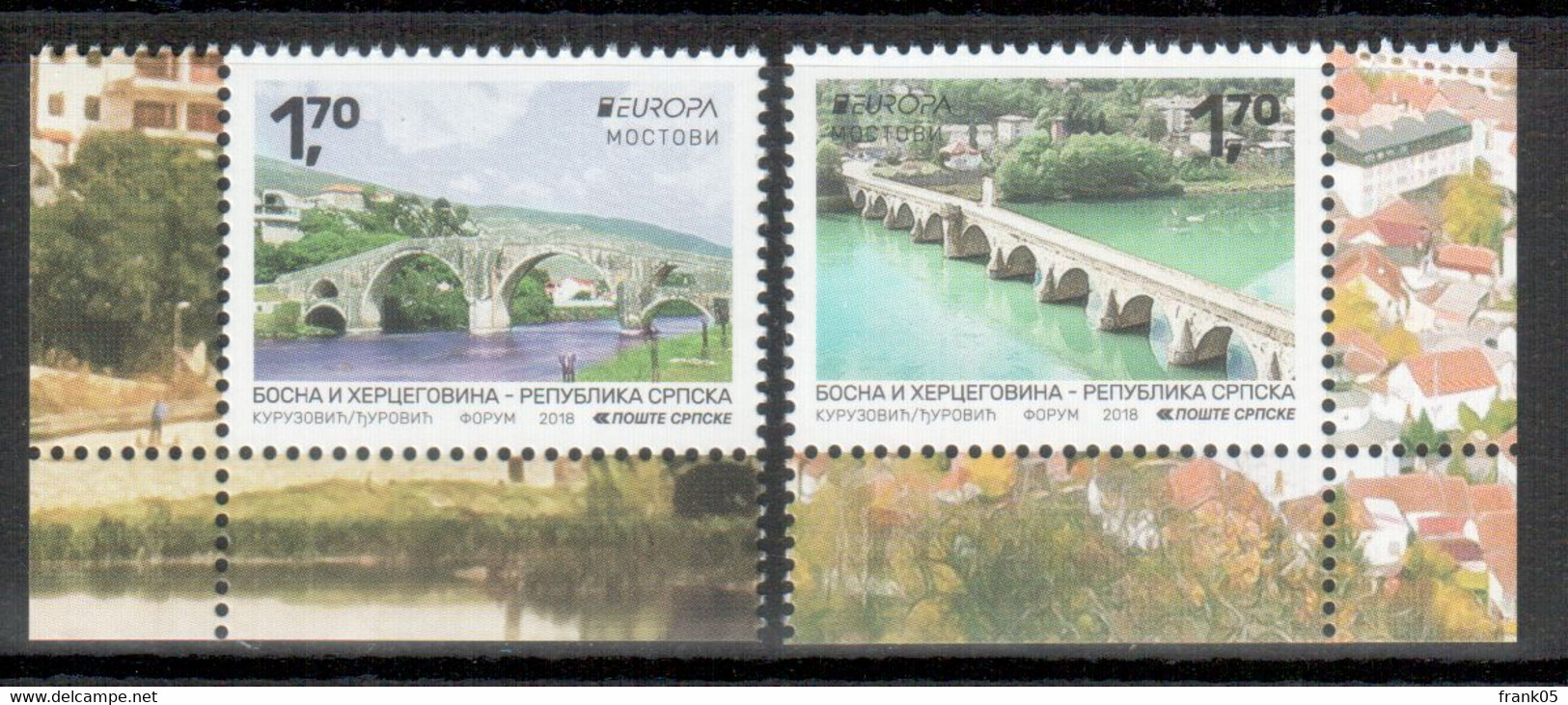 Bosnien-Herzegowina (serbisch) / Bosnia-Herzegowina (serbian Post) / Bosnie-Herzégovine 2018 Satz/set EUROPA ** - 2018