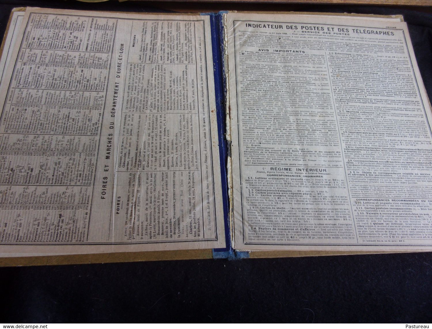 Calendrier 1929. Département D' Eure Et Loir .4 Faces Carton Et 22 Pages Intérieures .La Vierge De La Belle Jardinière. - Grand Format : 1921-40