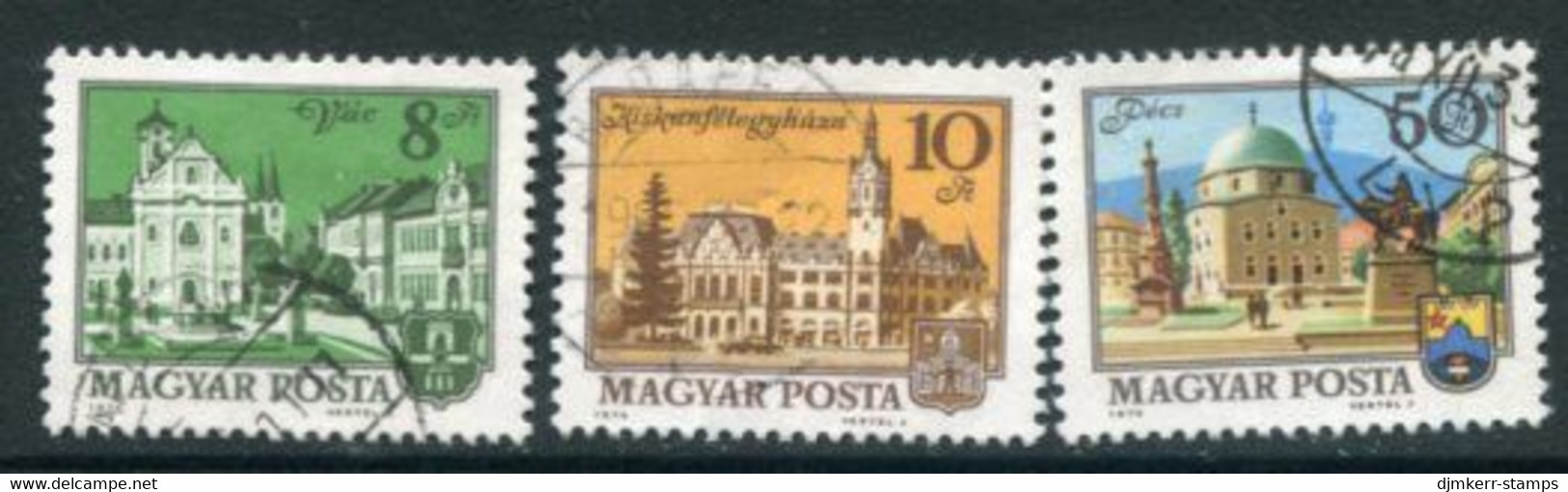 HUNGARY 1974 Towns Definitive 8, 10, 50 Ft. Used.  Michel 3001-003 - Oblitérés