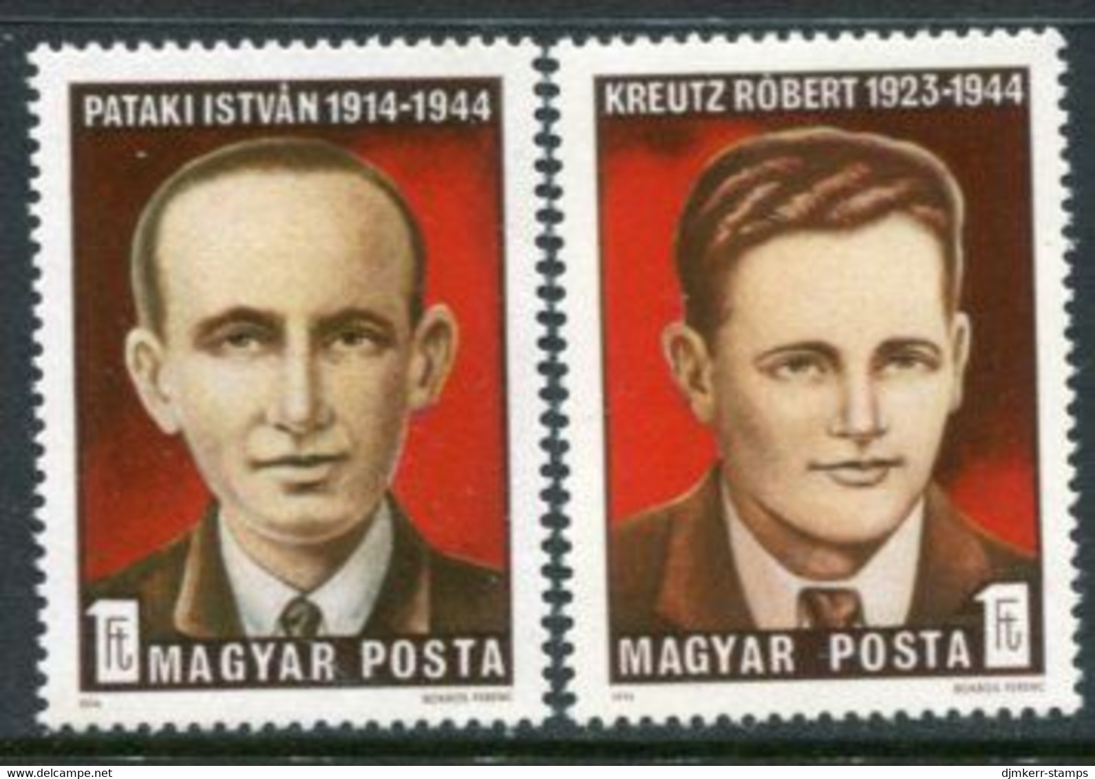 HUNGARY 1974 Resistance Fighters. MNH / **.  Michel 3005-06 - Unused Stamps