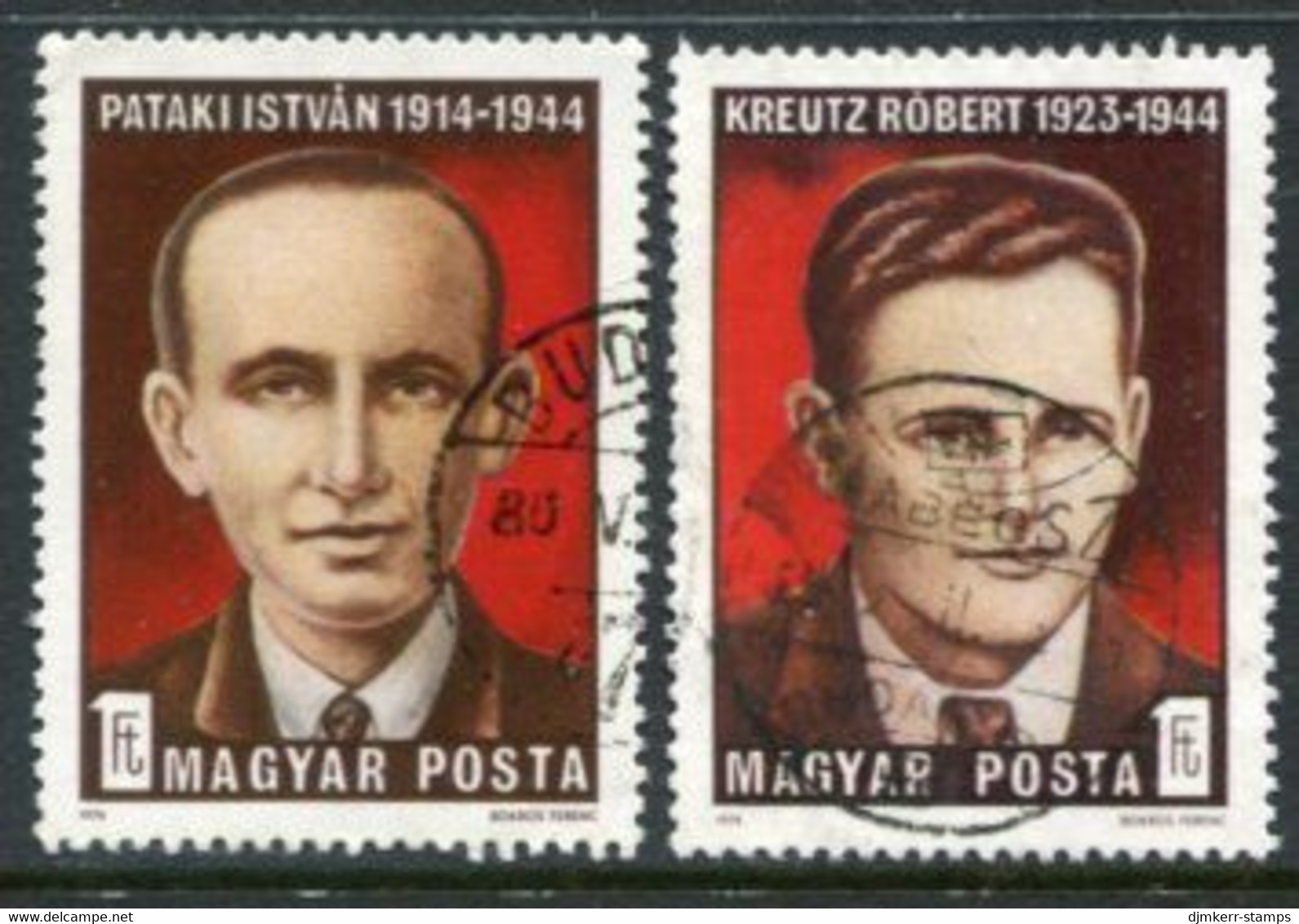 HUNGARY 1974 Resistance Fighters. Used.  Michel 3005-06 - Usati
