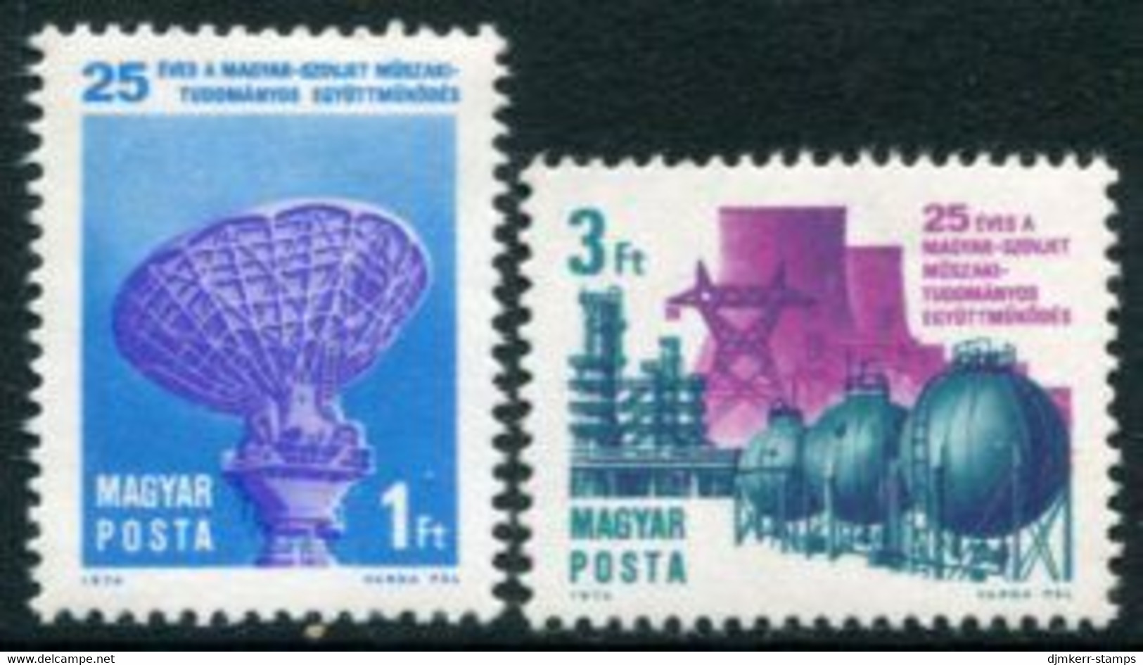 HUNGARY 1974 Technical Cooperation With USSR MNH / **.  Michel 2978-79 - Nuovi
