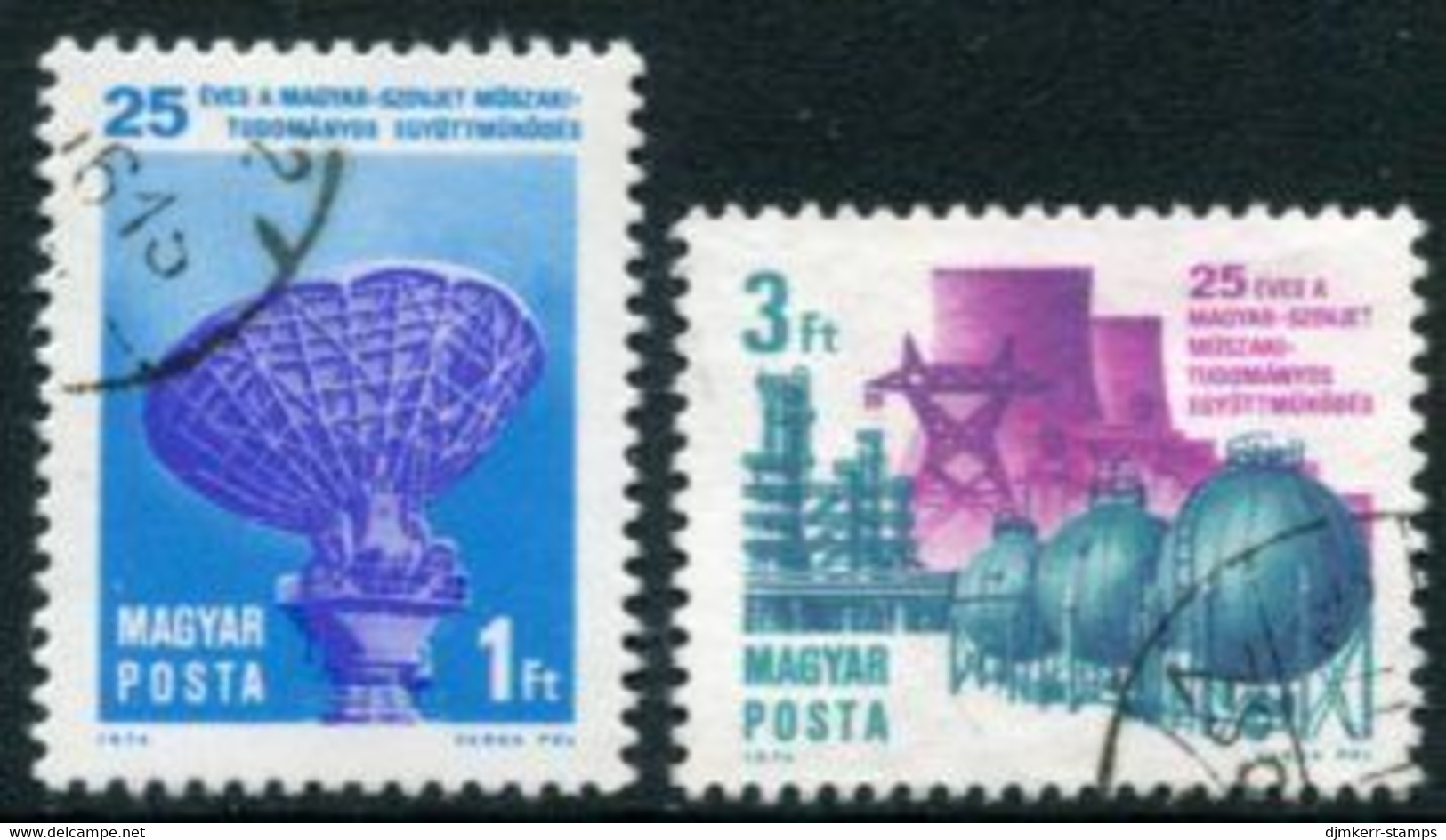 HUNGARY 1974 Technical Cooperation With USSR Used.  Michel 2978-79 - Gebruikt