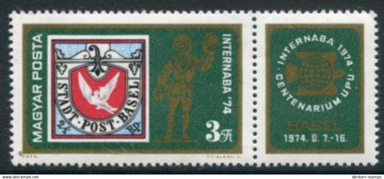 HUNGARY 1974 INTERNABA Stamp Exhibition MNH / **.  Michel 2956 - Neufs