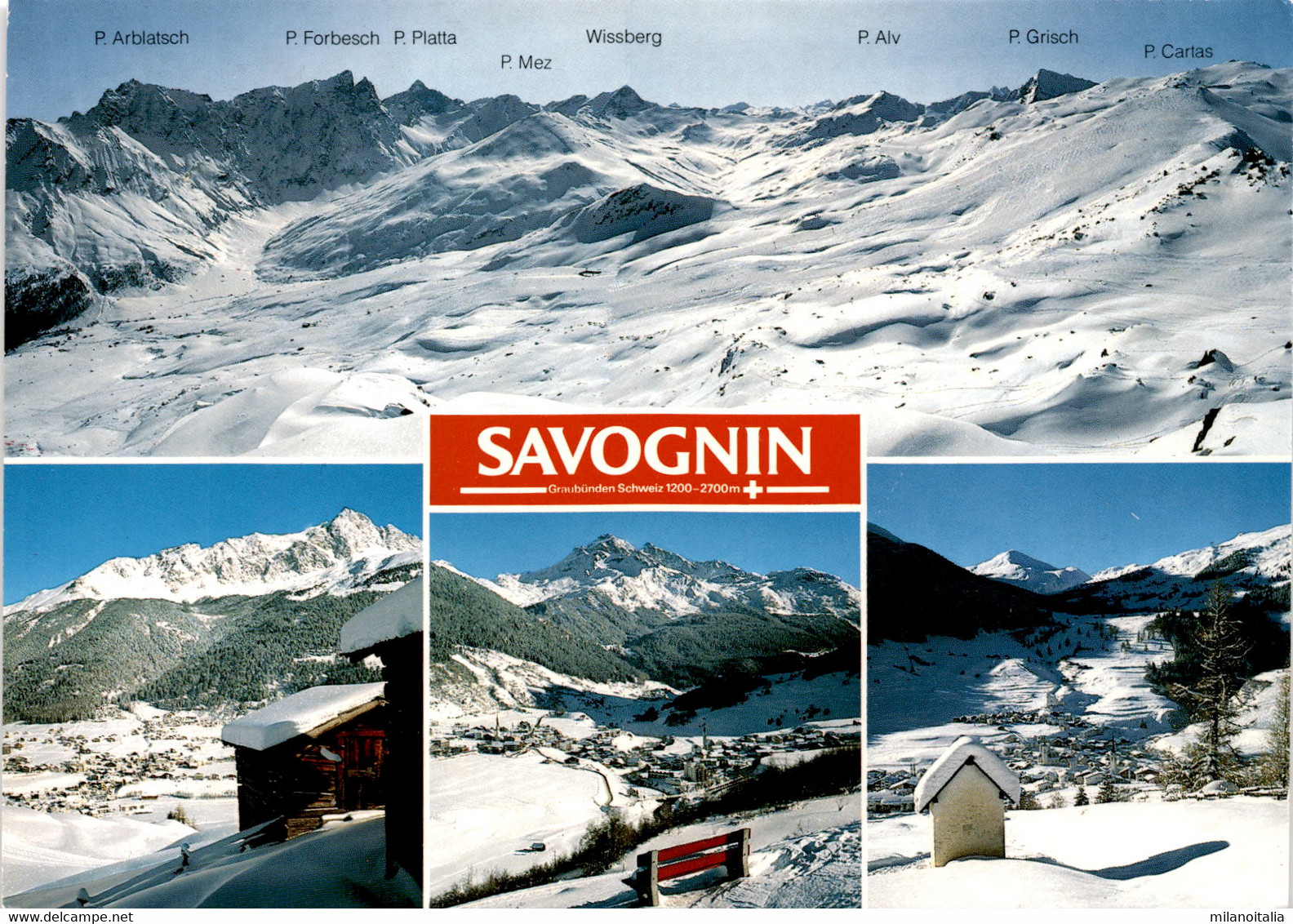 Savognin - 4 Bilder (012-571) * 26. 1. 1993 - Savognin