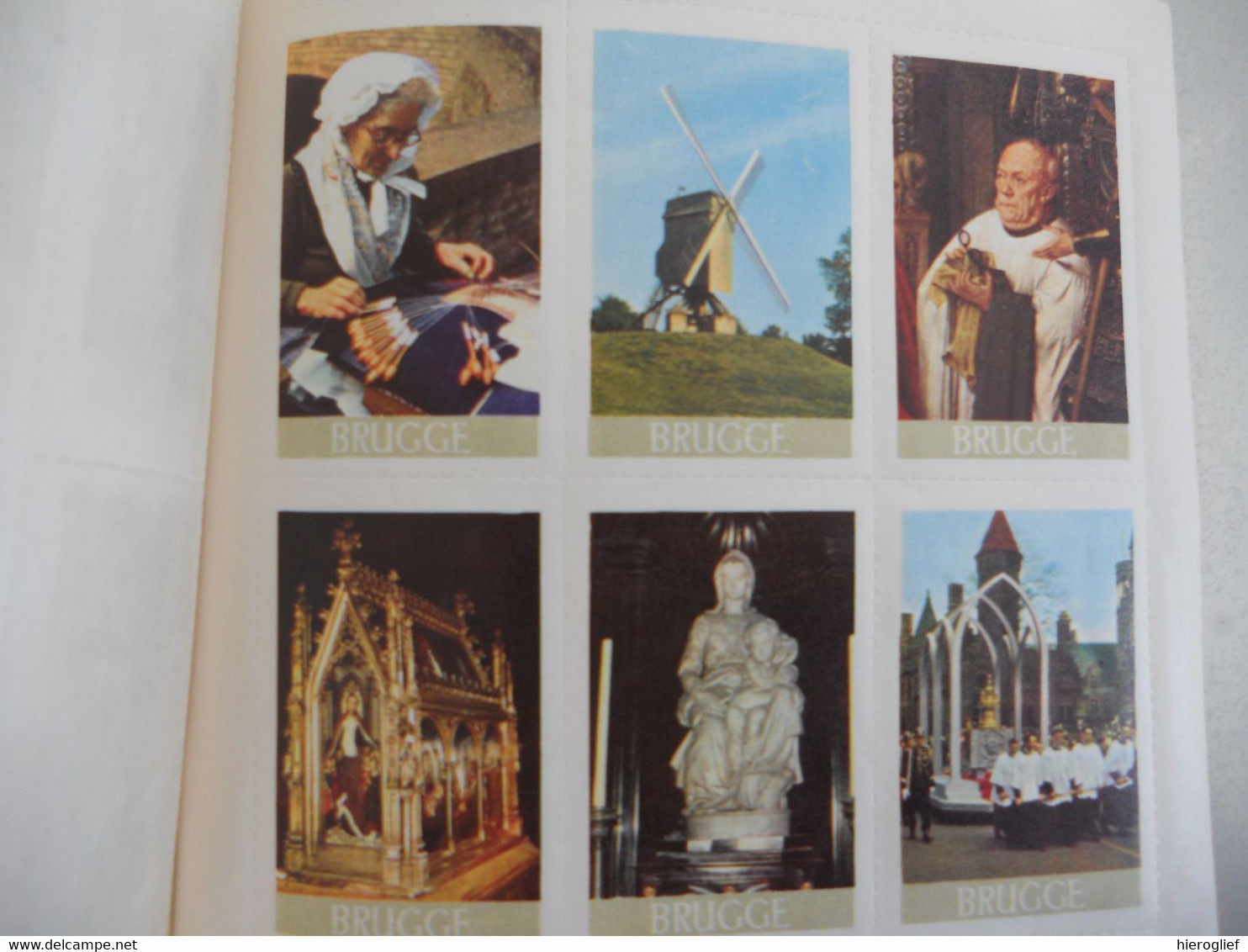 BRUGGE ZEEBRUGGE 24 Sluitzegels Timbres Vignettes Picture Stamps Vershlussmarken Kerk Halletoren Molen Markt Burg Kant - Vecchi