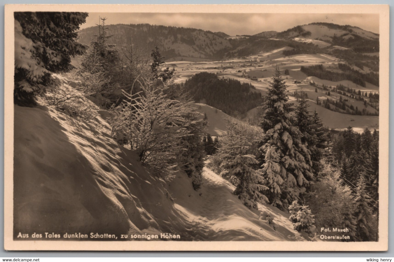 Oberstaufen - S/w Aus Des Tales Dunklen Schatten Zu Sonnigen Höhen 1   Allgäuer Alpen - Oberstaufen