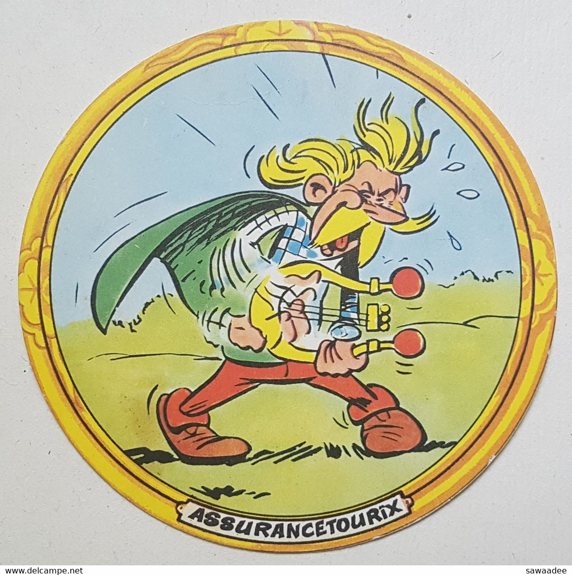 PUBLICITE - IMAGE - FROMAGE "VACHE QUI RIT" - PERSONNAGE B.D. - AVENTURE D'ASTERIX ET OBELIX - ASSURANCETOURIX - 1967 - Objets Publicitaires