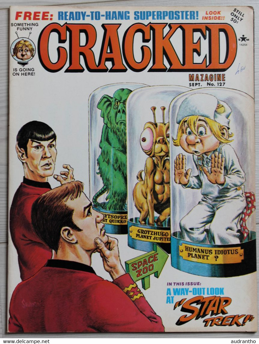 Ancien Magazine Bd CRACKED N°127 Septembre 1975 Star Trek En Anglais - Altri Editori