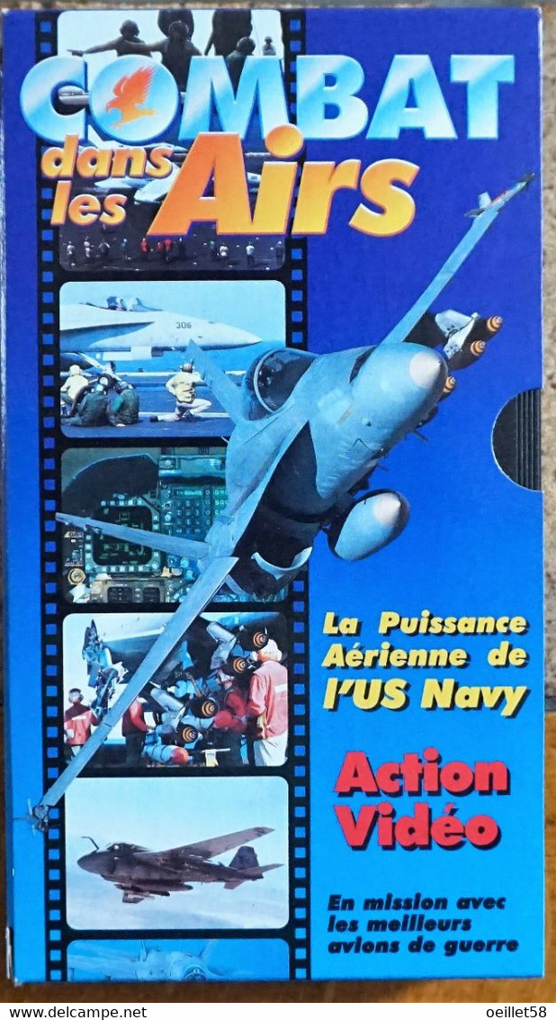 1 Cassette Vidéo VHS - Combat Dans Les Airs - Puissance Aérienne U.S. Navy - Documentales